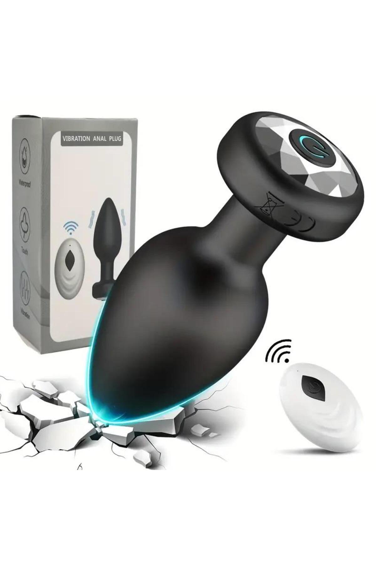 Uzaktan Kumandalı USB Şarjlı 10 Mod Titreşimli Ultra Soft Silikon Plug Tıkaç Vibratör