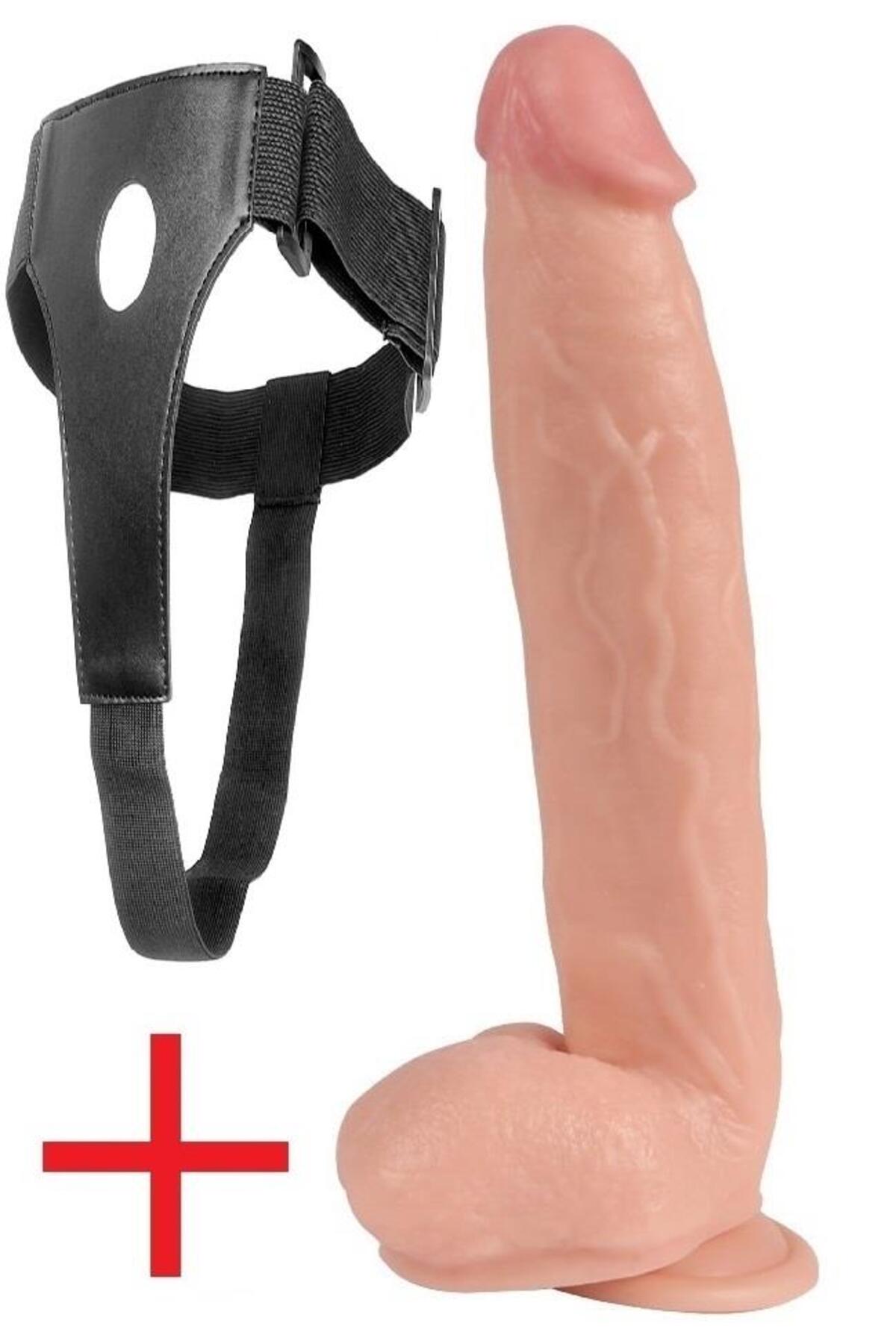 Belden Bağlamalı Vantuzlu 30 Cm Kalın Soft Dokulu Realistik Kemerli Aparat