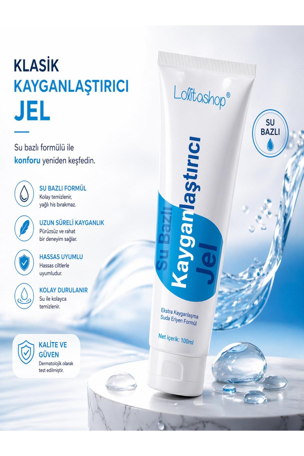 Su Bazlı Aromasız Ekstra Kayganlaştırıcı Jel 100 ML Sade Kokusuz Kayganlaştırıcı Jel