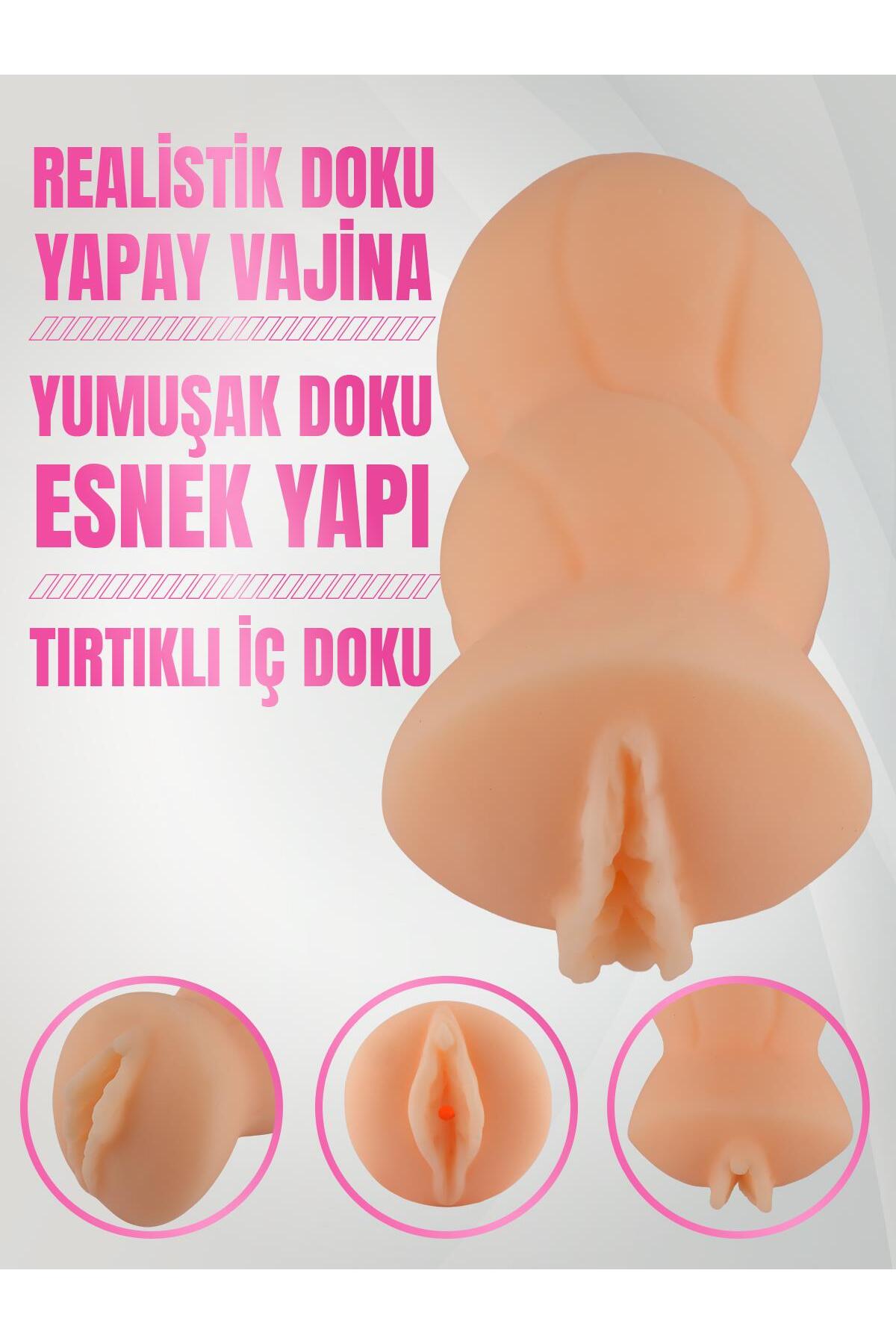 Gerçekçi Hissiyat Et Dokulu Tırtıklı İç Yapılı 13 Cm Cep Tipi Erkek Mastürbatörü