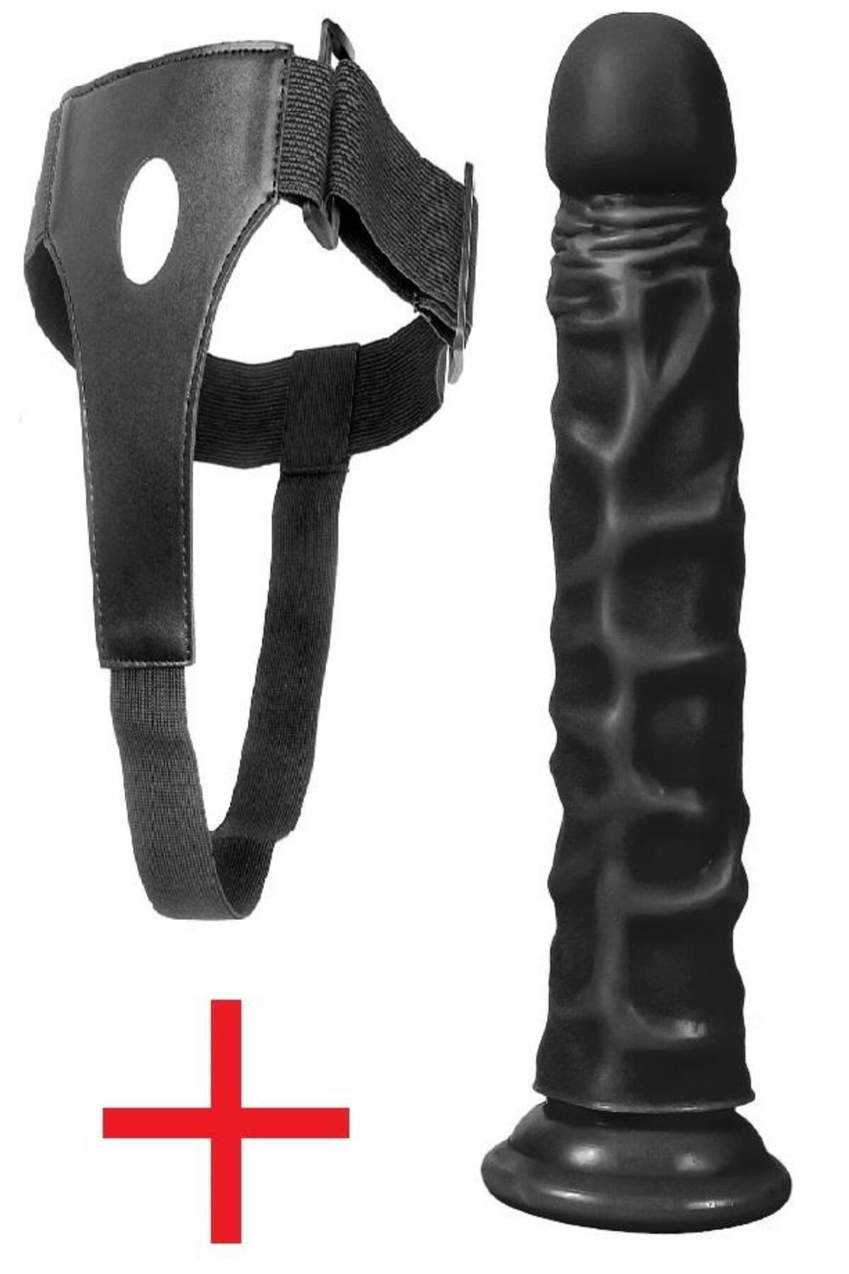 Spartacus Sexy 24 Cm Zenci Realistik Belden Bağlamalı Kemerli Penis
