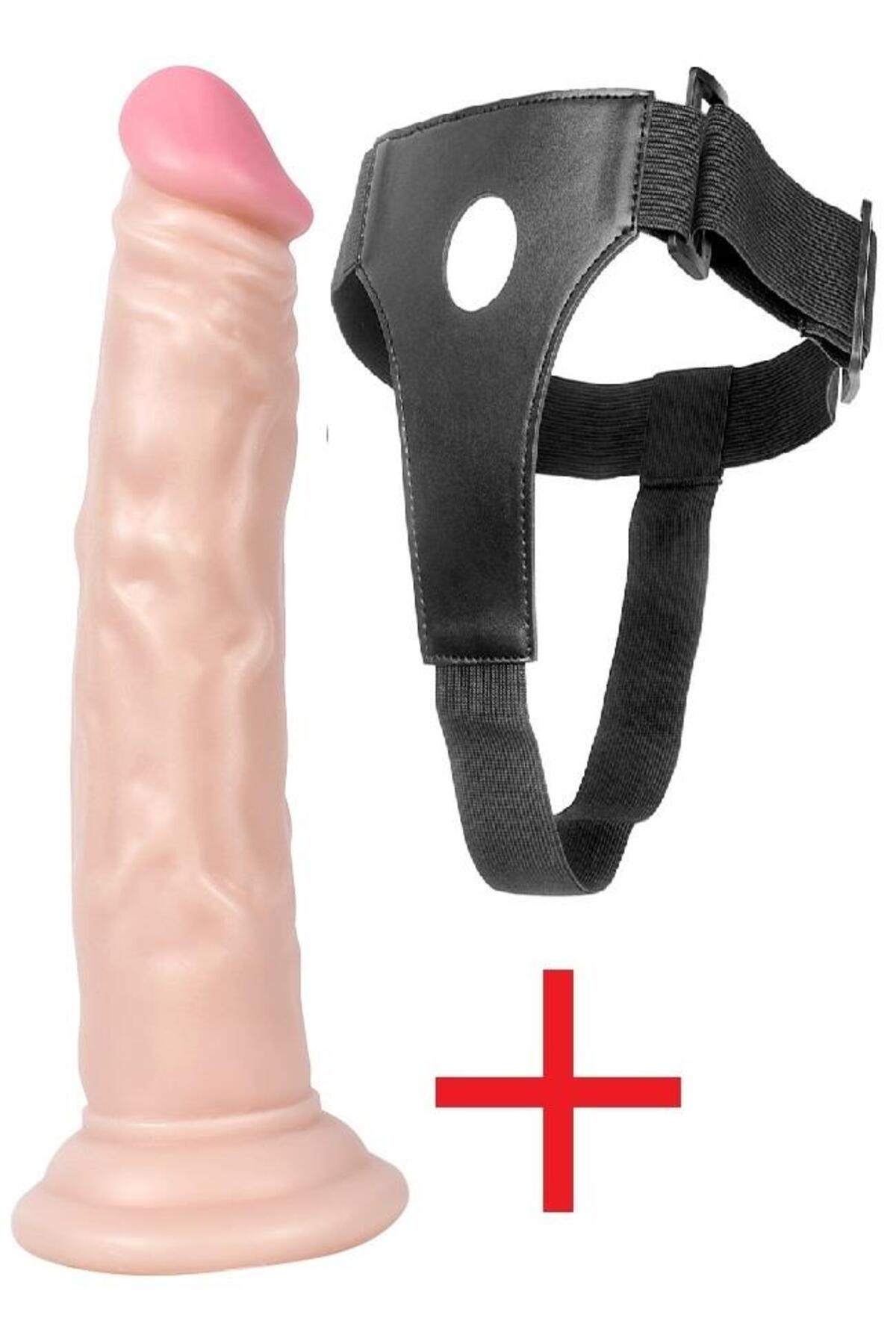 Kemerli Anal Vajina Yumurtalıksız 19.5 Cm Belden Bağlamalı Penis Gerçekçi Doku Realistik Takma Dildo