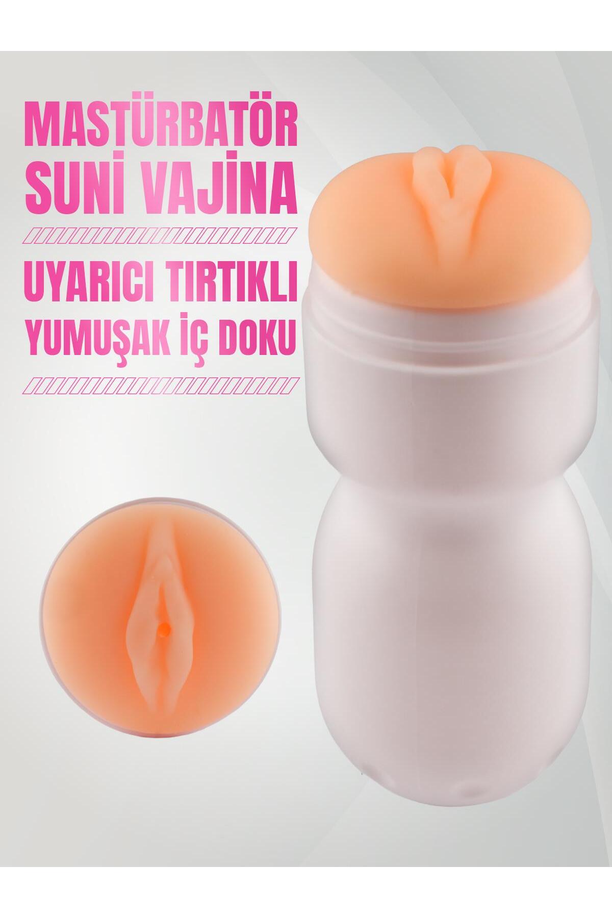 Gerçekçi Hissiyat Yumuşak Ten Dokusunda İç Kısmı Uyarıcı Tırtıklı Kupa Vajina Yapay Suni Mastürbatör