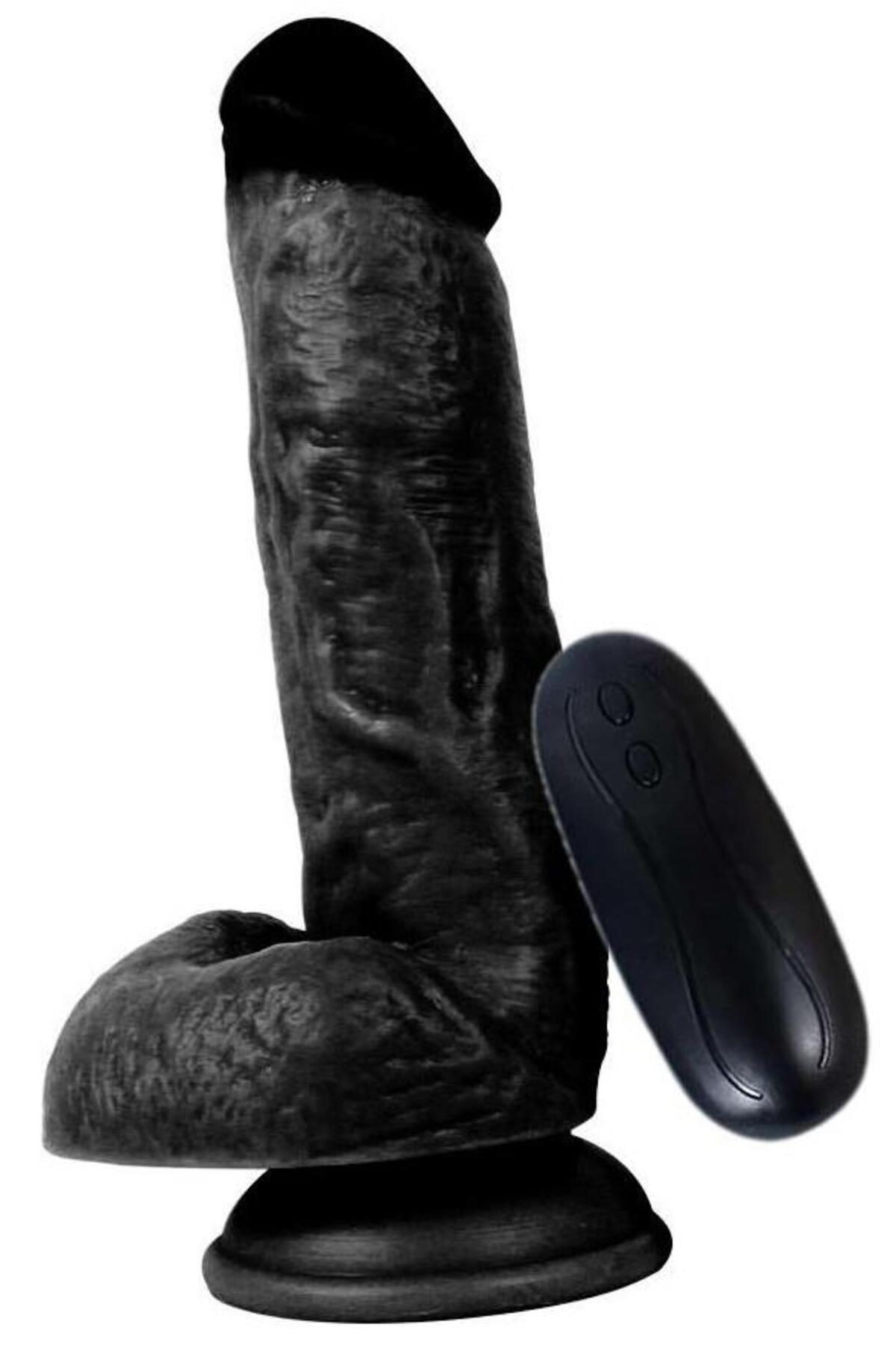 Vantuzlu 17,5 Cm Kalın Gerçekçi Ten Dokusu 10 Farklı Titreşimli Penis Realistik Vibratör Dildo