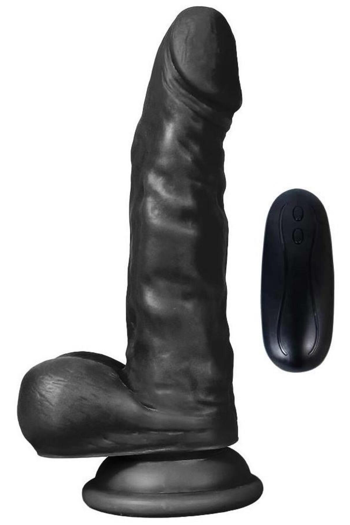 Ten Hissiyatında 17 Cm Anal Vajina Zenci 10 Farklı Titreşim Vantuzlu Realistik Vibratör Penis Dildo