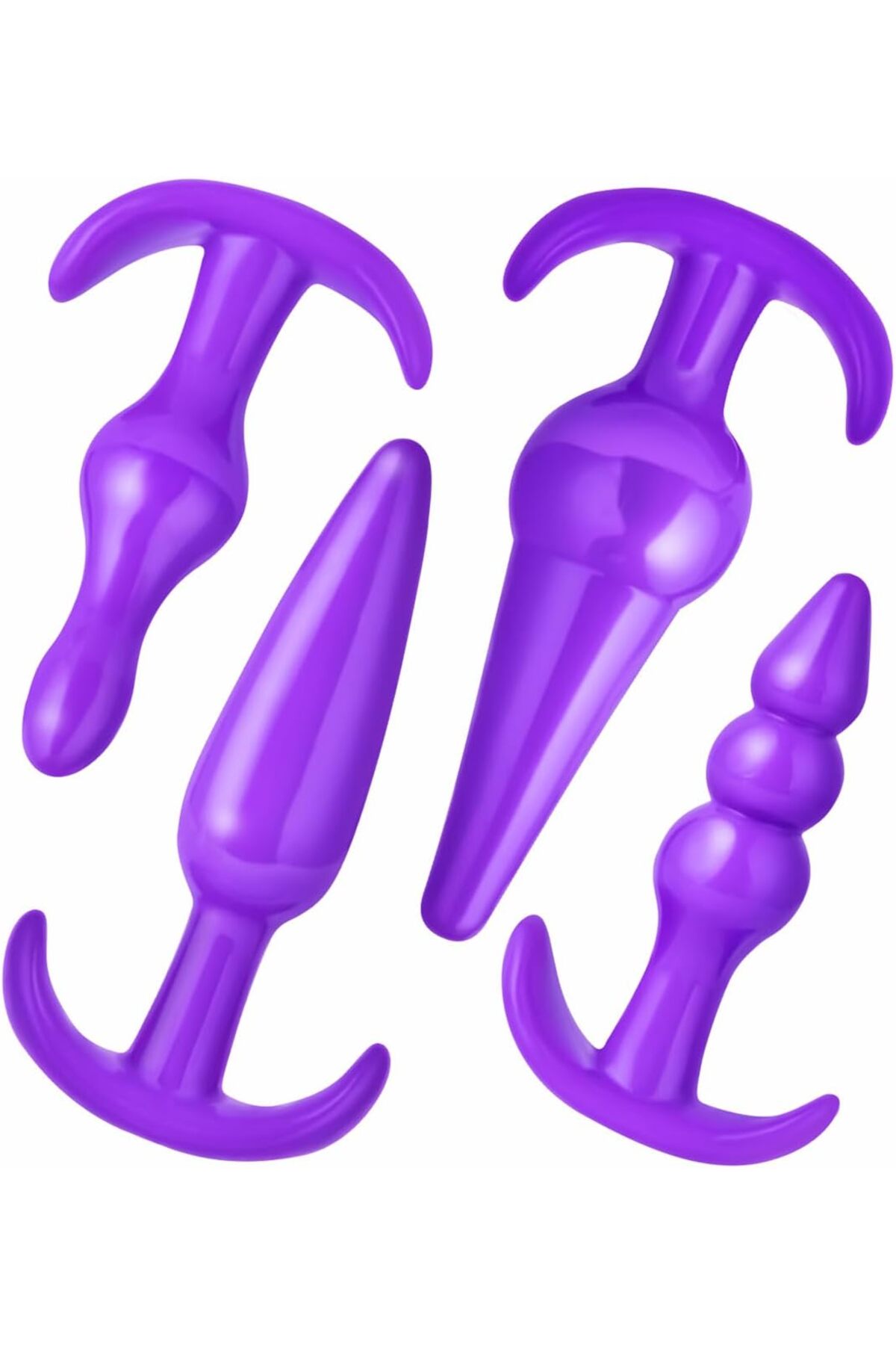 Yüksek Kaliteli Jel Dokulu 4 Farklı Model Ve Ölçülerde Genişletici Alıştırıcı Açıcı Anal Plug Set