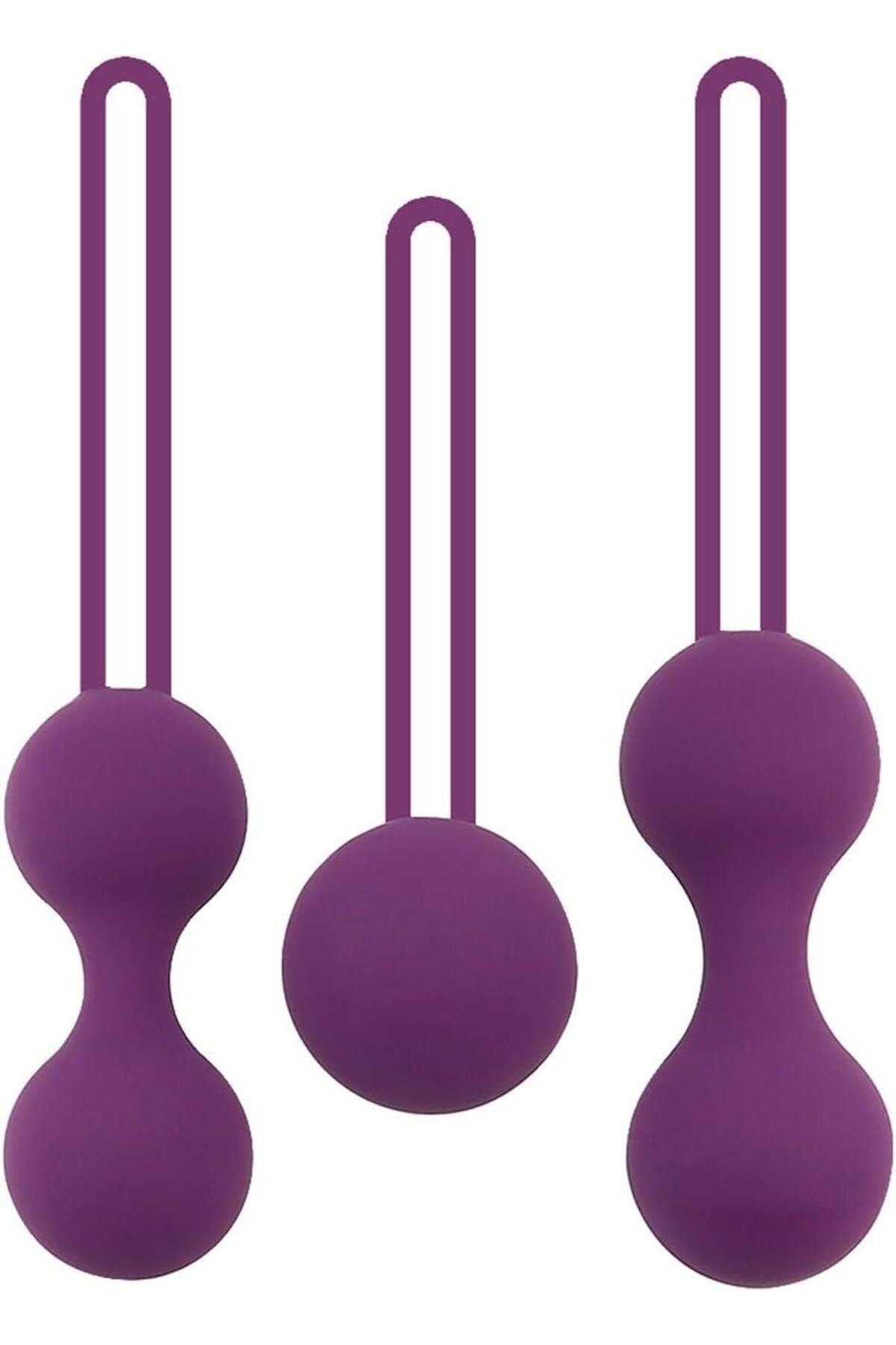 Kegel Egzersiz Vajina Sıkılaştırma Ve Masaj 3 Farklı Boyutta Tıbbi Silikon Doku Vajinal Anal Top Set