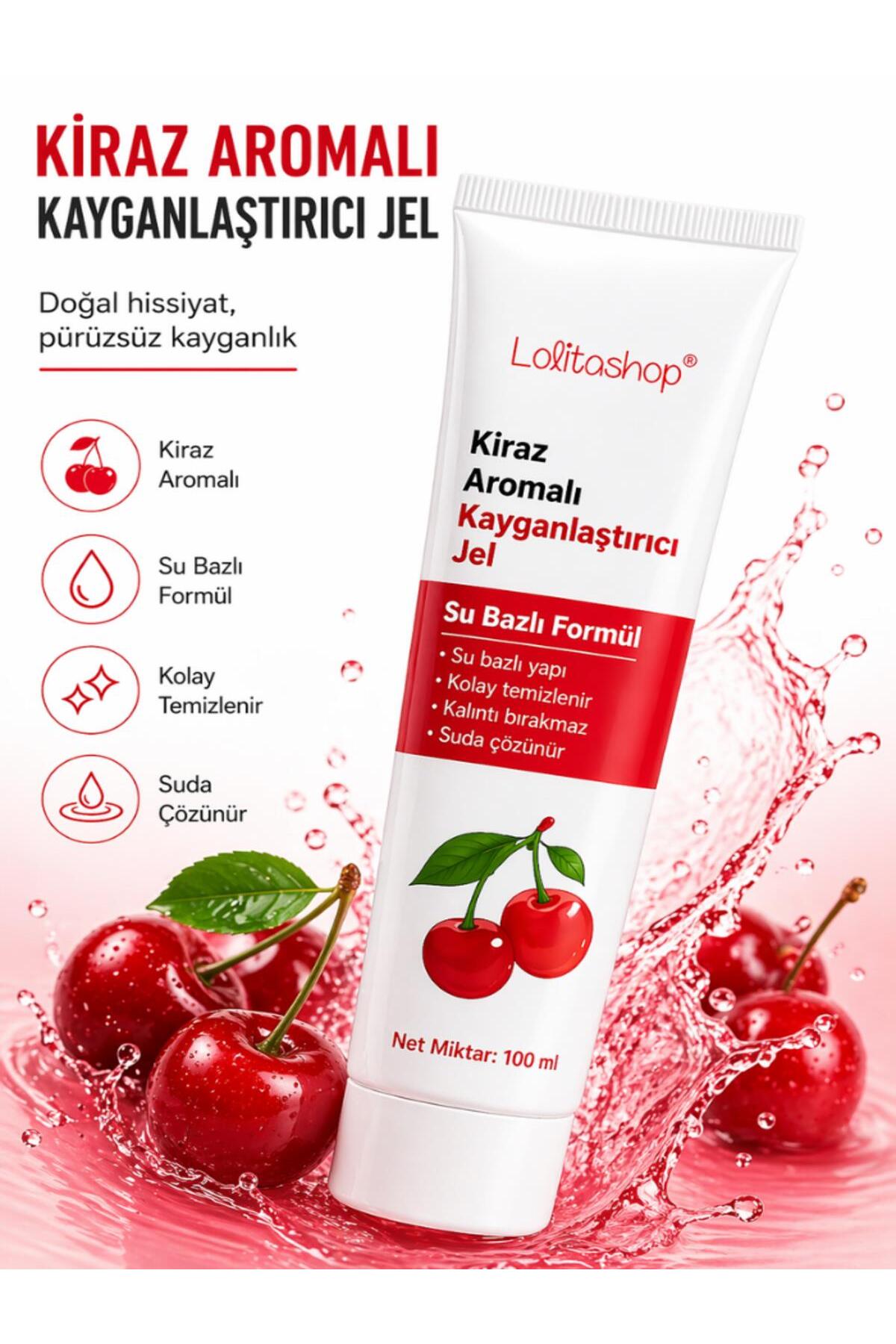 Kiraz Aromalı Su Bazlı Ekstra Kayganlaştırıcı Jel 100 ML Kiraz Hazzı Aromalı Kaydırıcı Jel