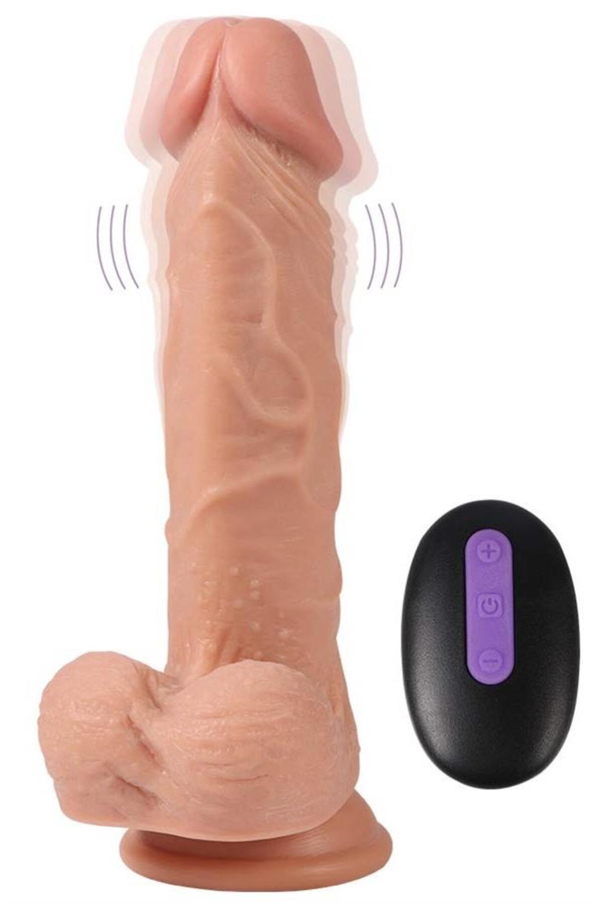 Ultra Soft Dokuda Usb Şarjlı 21.5 Cm 10 Farklı Titreşim Uzaktan Kumandalı Tam Realistik Vibratör