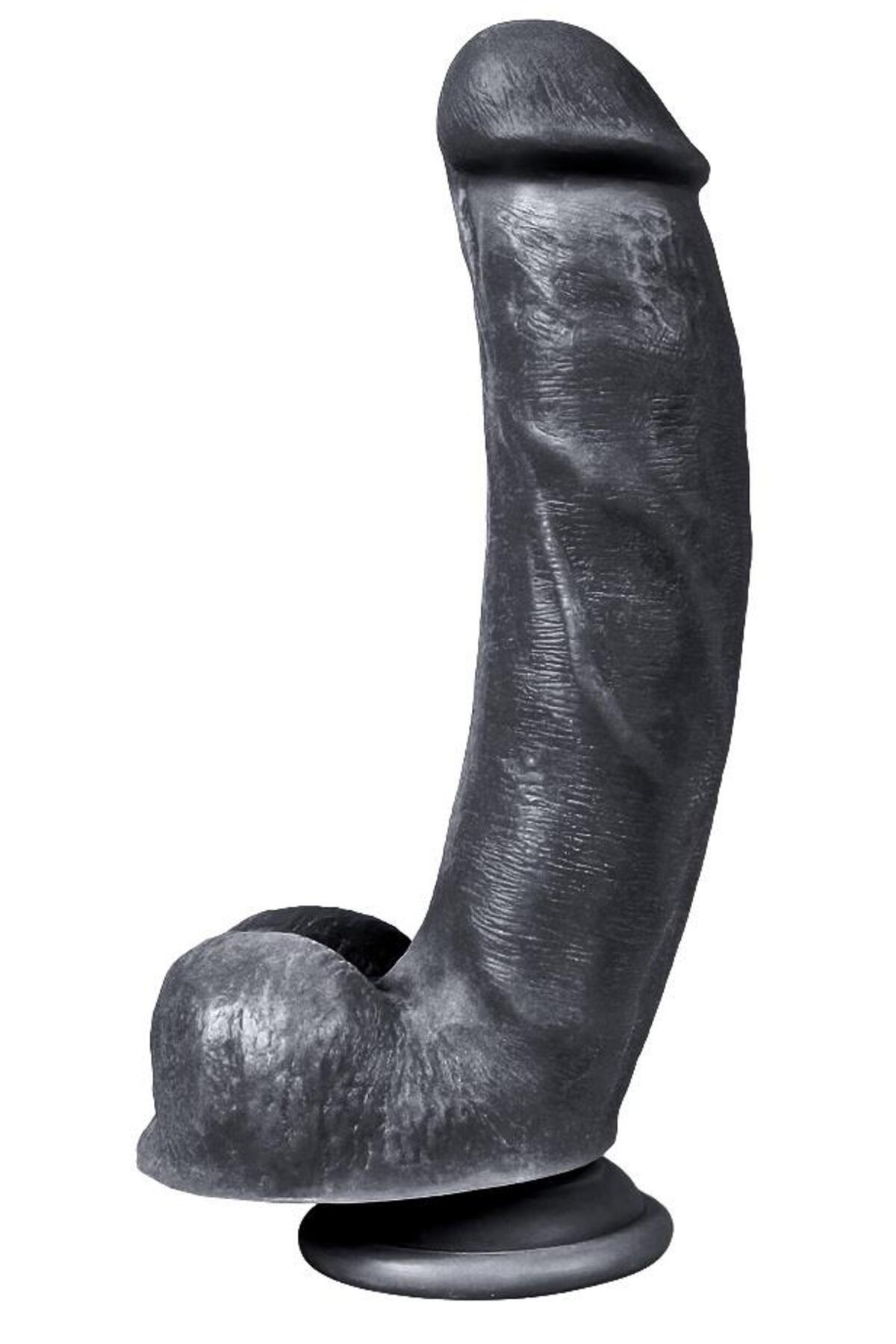 Esnek Yapıya Sahip Gerçekçi Hissiyat Et Dokusunda 21 Cm Zenci Penis Güçlü Vantuzlu Realistik Dildo