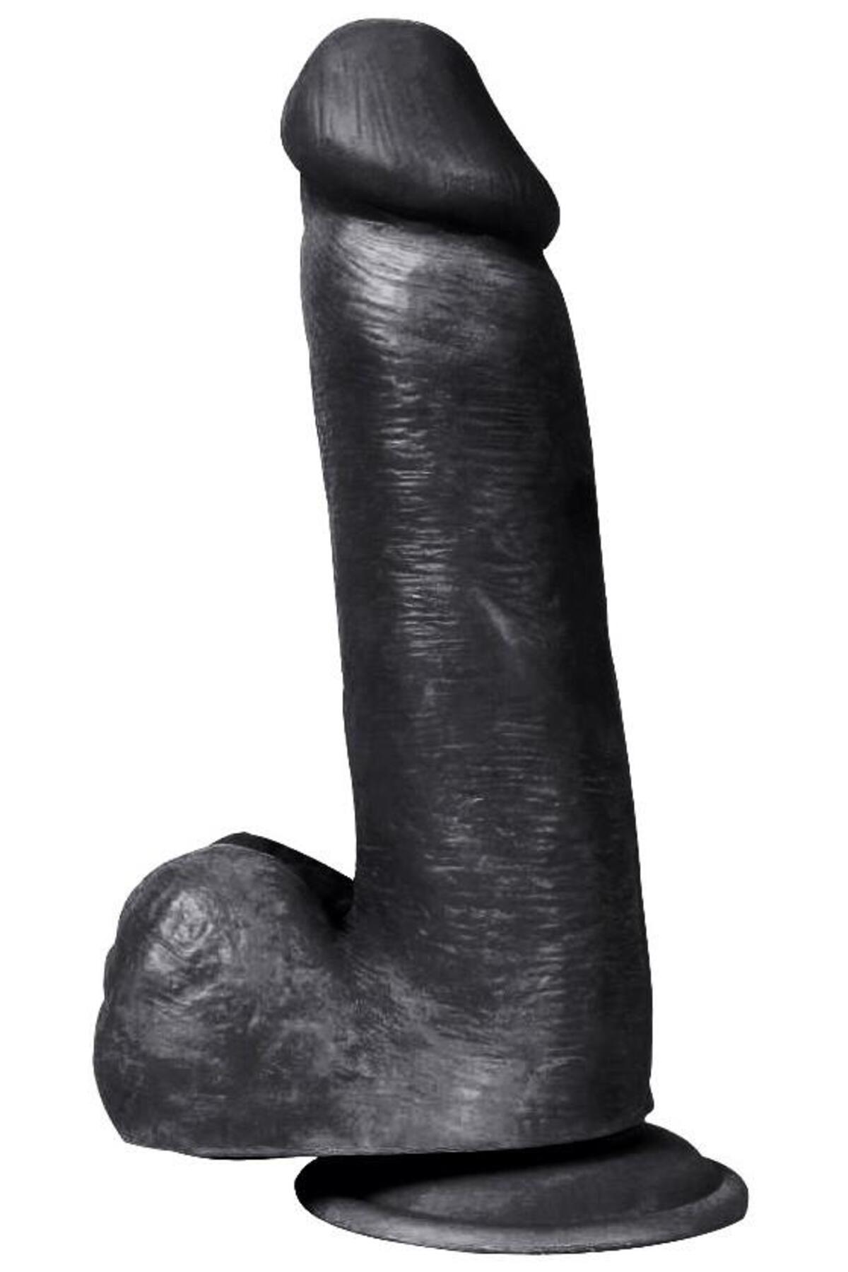 Güçlü Vantuzlu Gerçekçi Soft Ten Dokusunda 20 Cm Dildo Ultra Realistik Siyah Penis Dildo