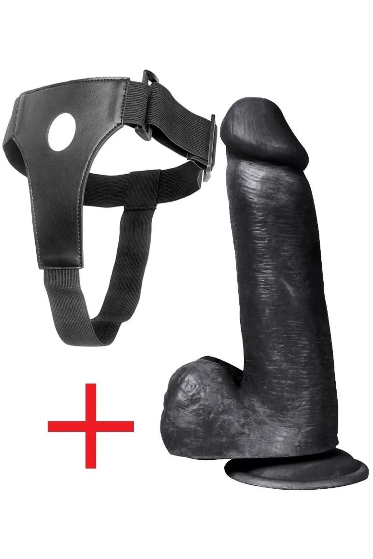 Kemerli Tam Realistik Gerçekçi Et Dokusunda 20 Cm Dildo Güçlü Vantuzlu Belden Bağlamalı Penis