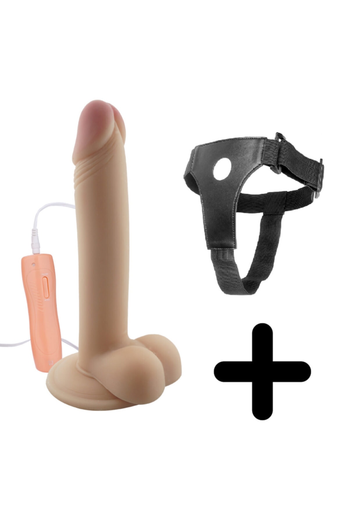 21 Cm Soft Dokuda 10 Titreşim Fonksiyonlu Oynar Başlıklı Belden Bağlamalı Realistik Vibratör Penis