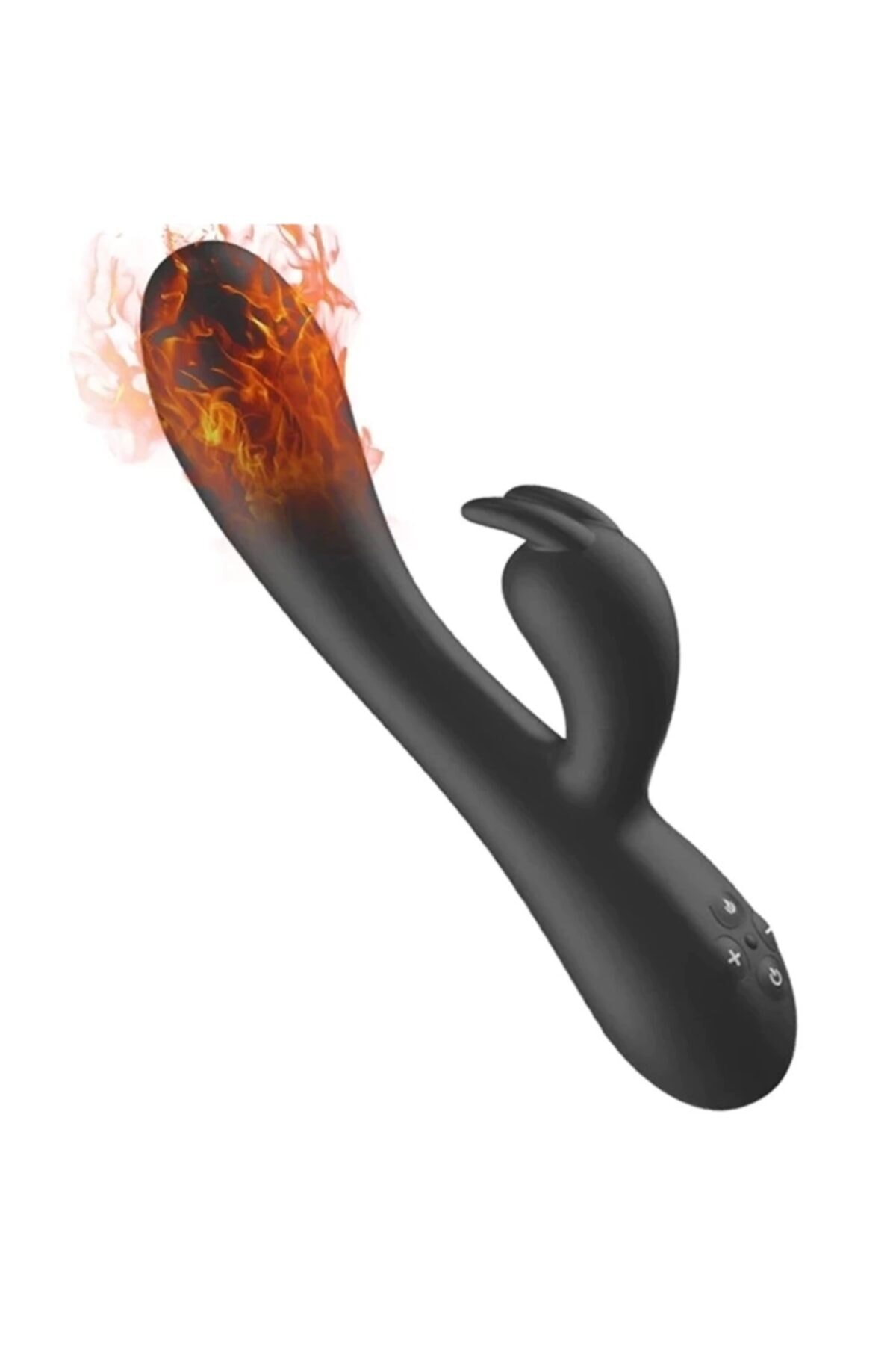 16 Titreşim Fonksiyonlu Usb Şarjlı Isıtmalı Klitoris Uyarıcılı Siyah Rabbit Vibratör