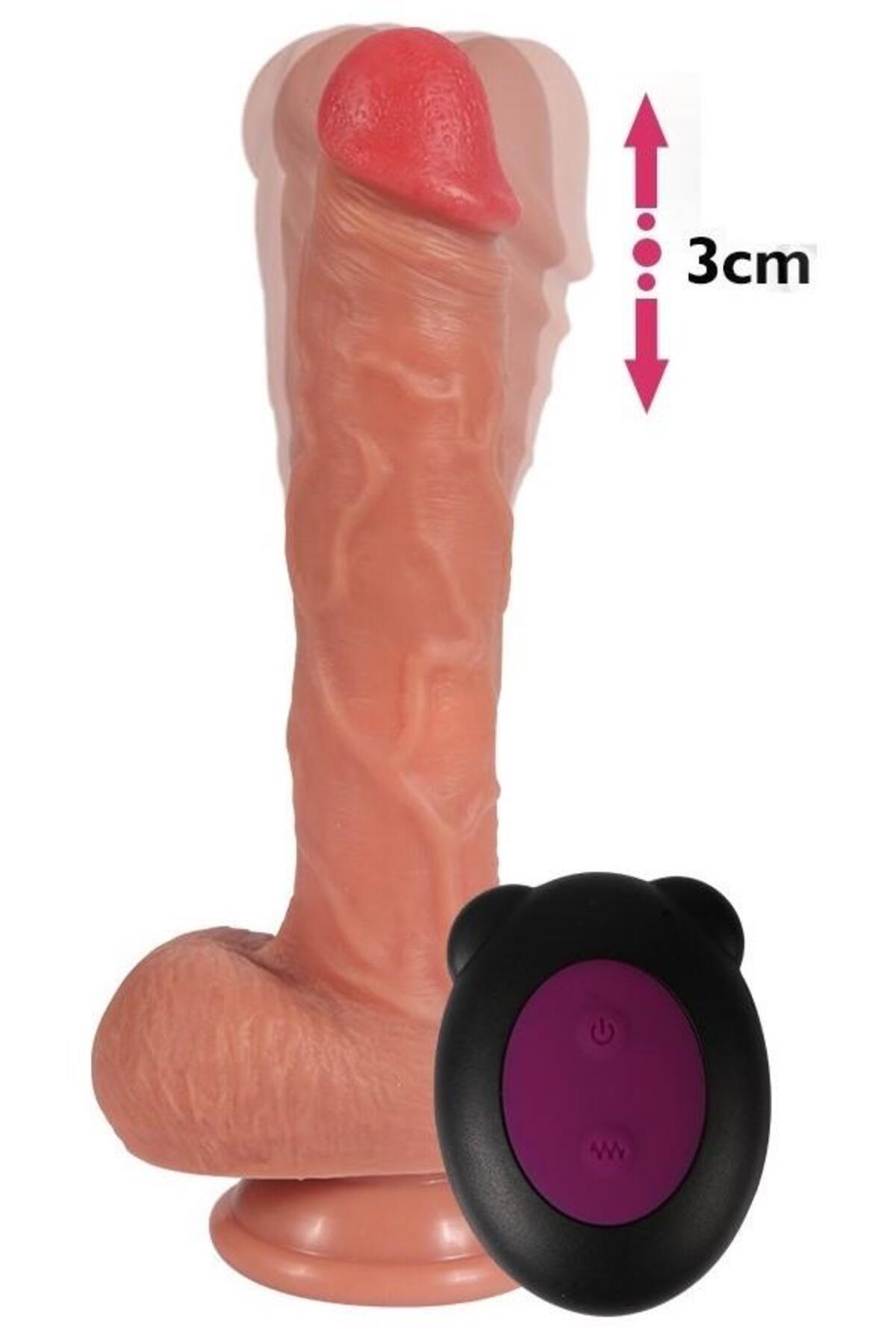 Ultra Yumuşak Doku Çift Katmanlı İleri Geri Rotasyonlu Ve Titreşimli 22 Cm Şarjlı Kumandalı Vibratör