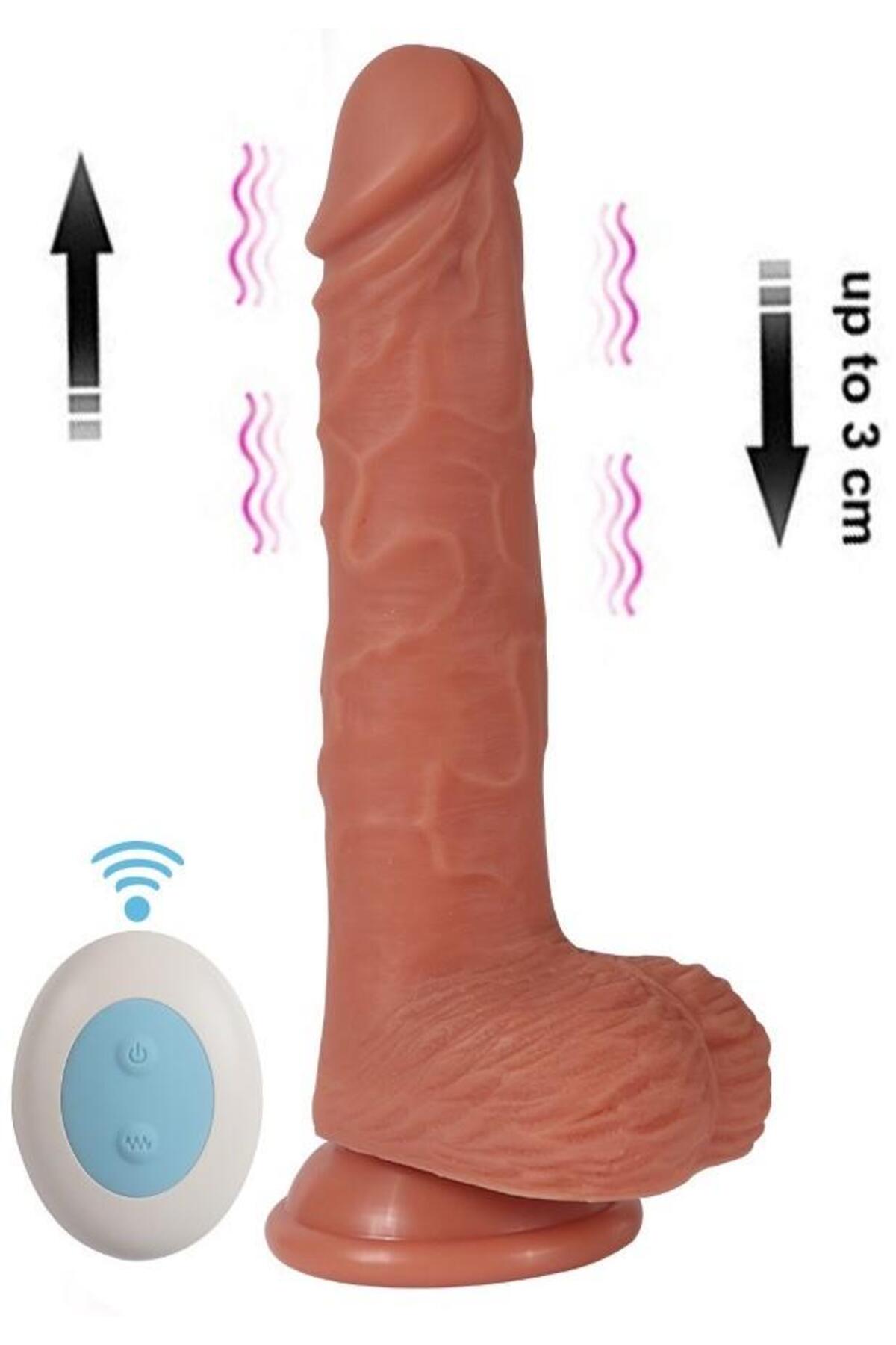 İleri Geri Rotasyonlu Ve Titreşimli Çift Katmanlı Ultra Yumuşak Doku 22 Cm Kumandalı Şarjlı Vibratör