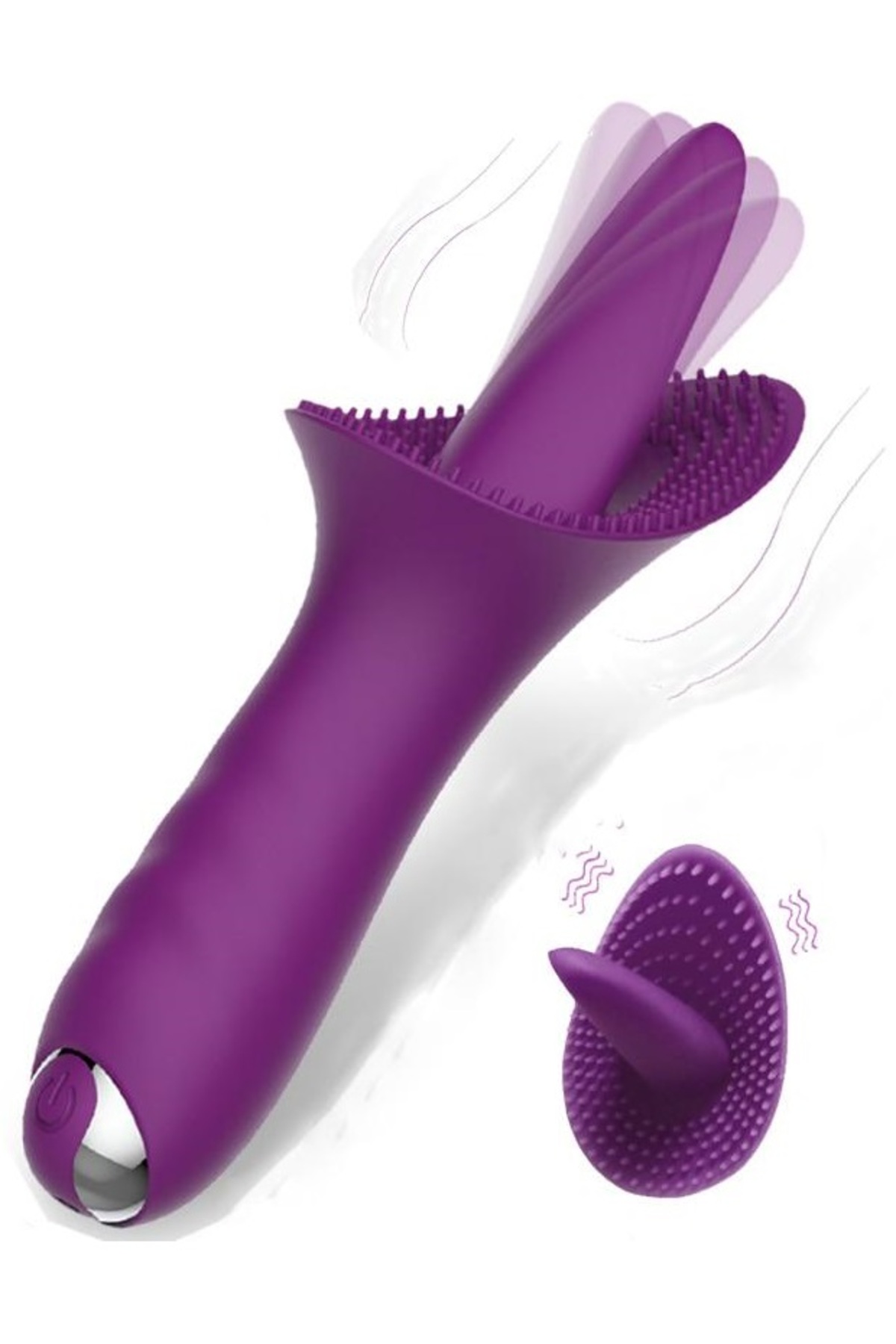 Dil Atabillen Usb Şarjlı 10 Farklı Güçlü Titreşim Soft Silikon Klitoris Uyarıcılı Orgazm Vibratörü