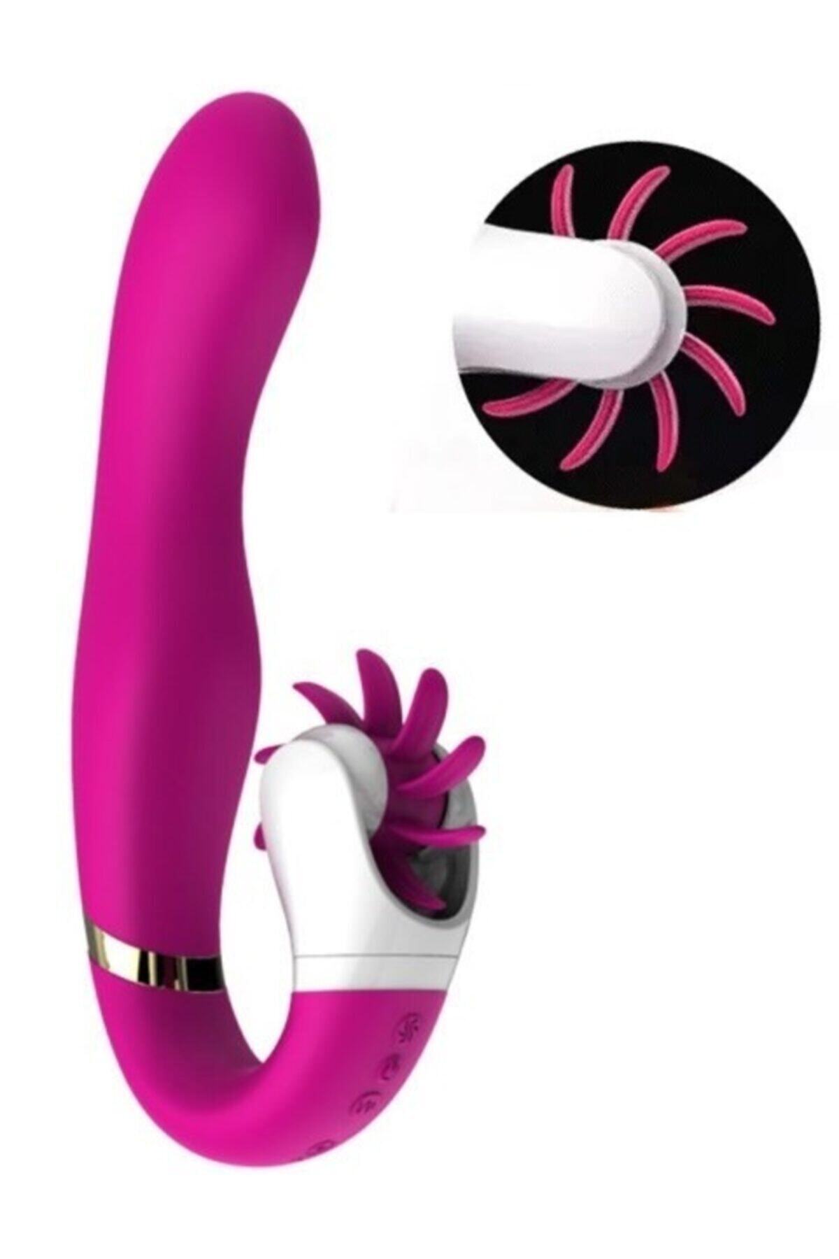 Hareketli Dönebilen Klitoralis Uyarıcılı Isıtmalı Usb Şarjlı 12 Farklı Titreşim Teknolojik Vibratör