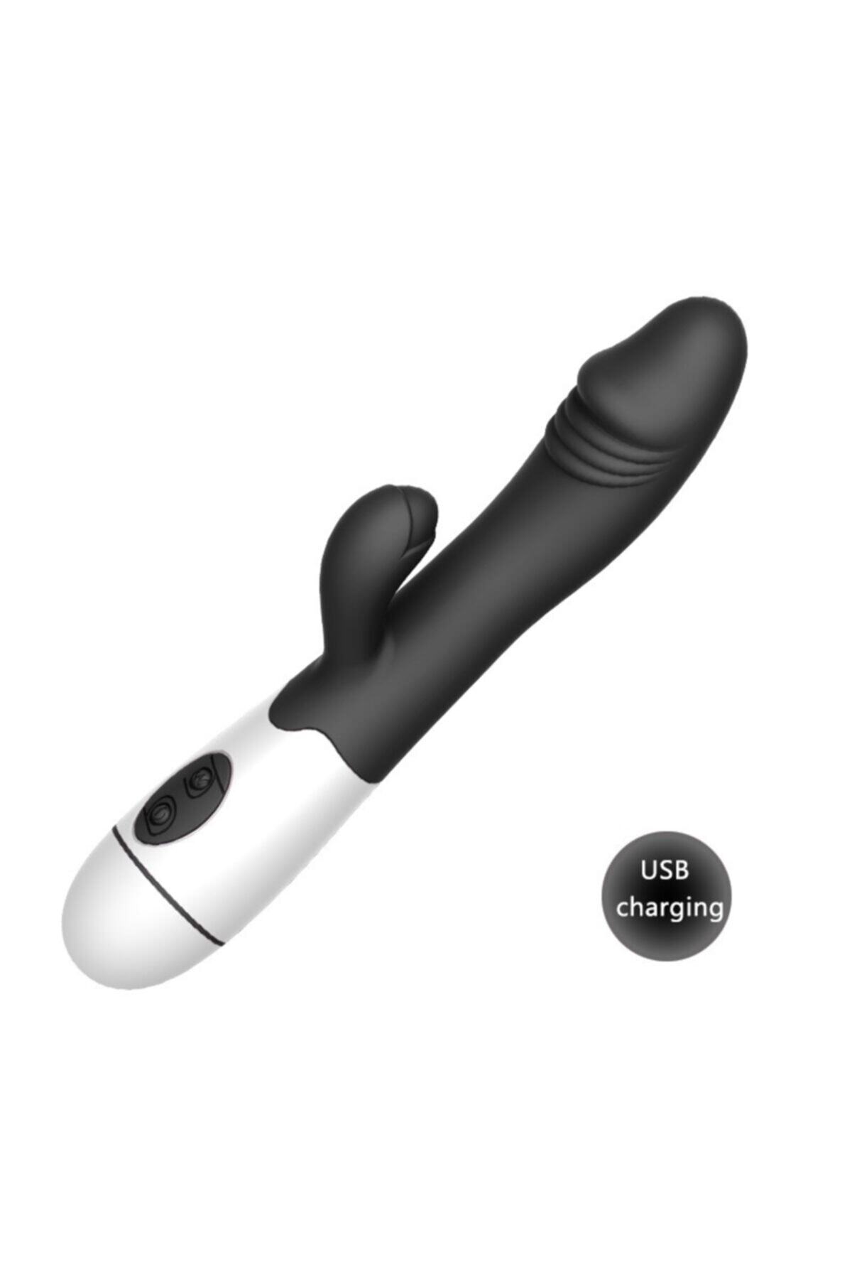 Klitoris Uyarıcılı Soft Silikon Dokuda Usb Şarjlı 30 Hız Titreşimli Orgazm Teknoloji Vibratörü