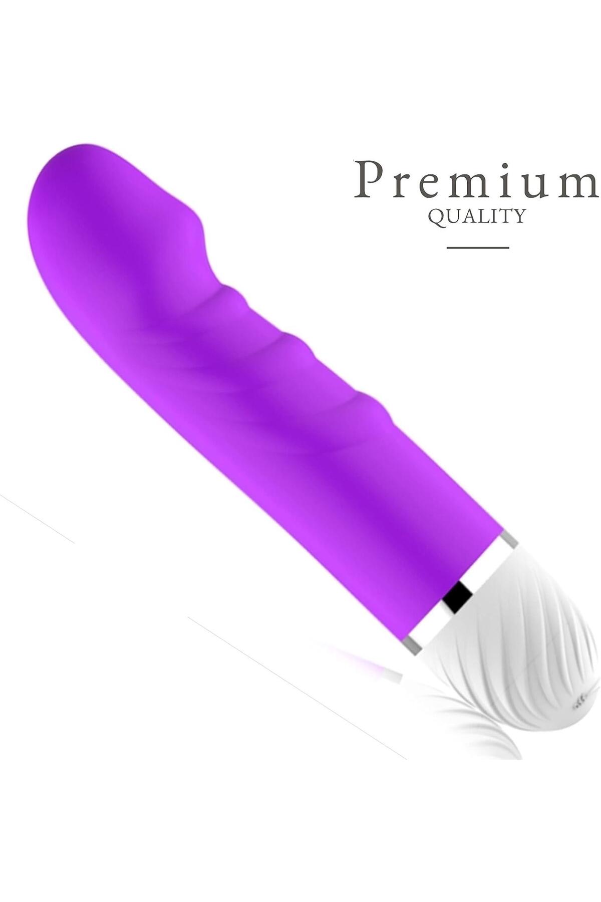 Anal Ve Vajina 18 Cm G Noktası Uyarıcılı Güçlü Titreşimli Soft Silikon Dokuda Orgazm Zevk Vibratör
