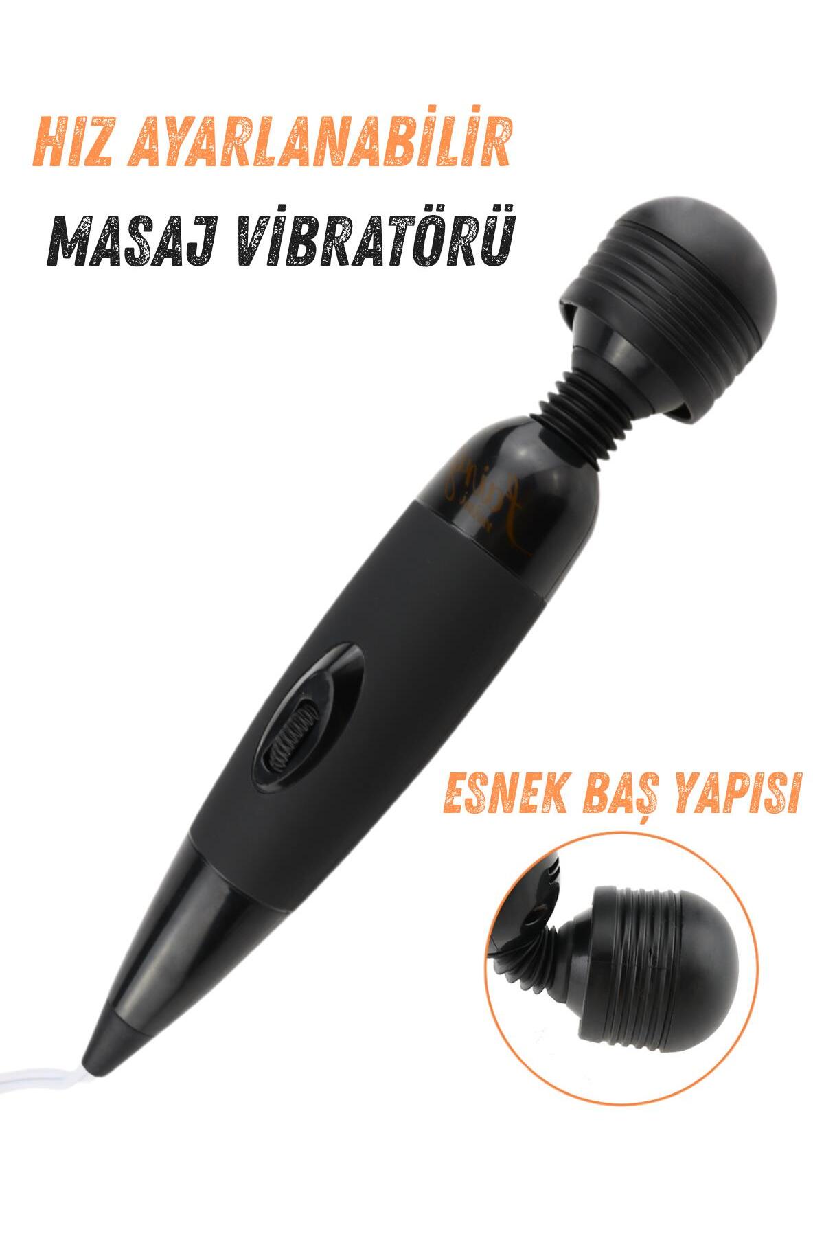 Fairy Wand Klitoris Uyarıcılı 25 Cm Güçlü Hız Ayarlanabilir Titreşimli Orgazm Masaj Vibratörü
