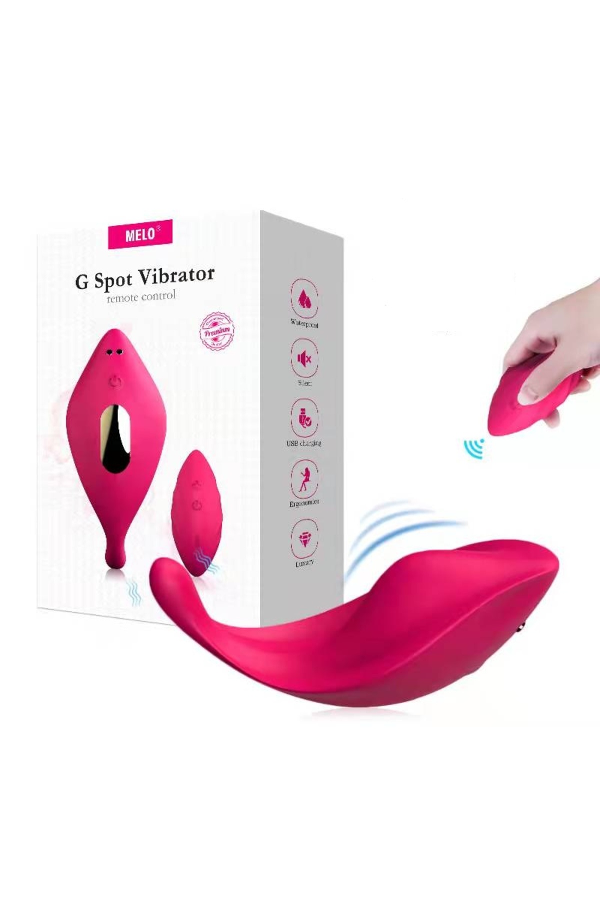 Giyilebilen G Noktası Uyarıcılı Usb Şarjlı Uzaktan Kumandalı 12 Mod Titreşim Orgazm Zevk Vibratörü