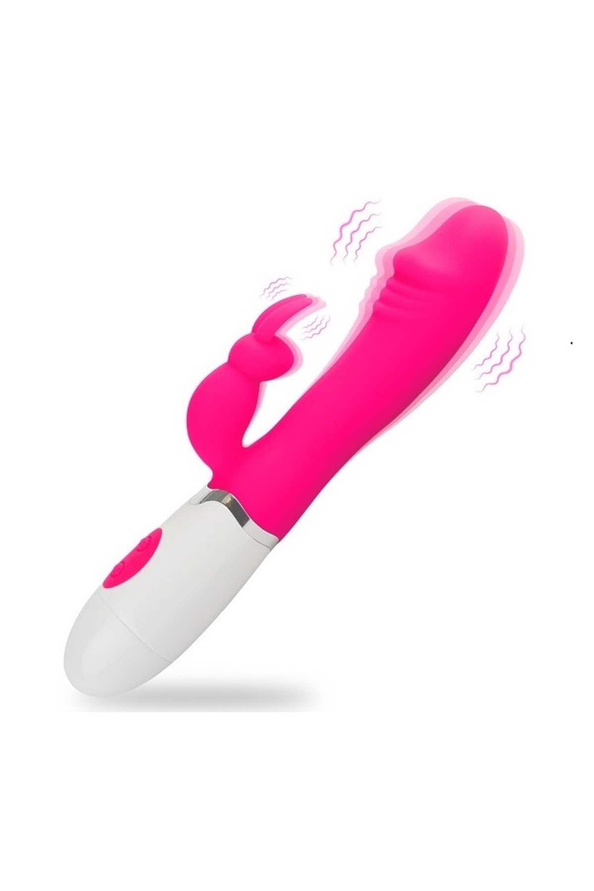 Pürüzsüz Soft Silikon 30 Mod Tavşan Tasarımlı Hassas Nokta Uyarıcılı Vibratör 20 cm