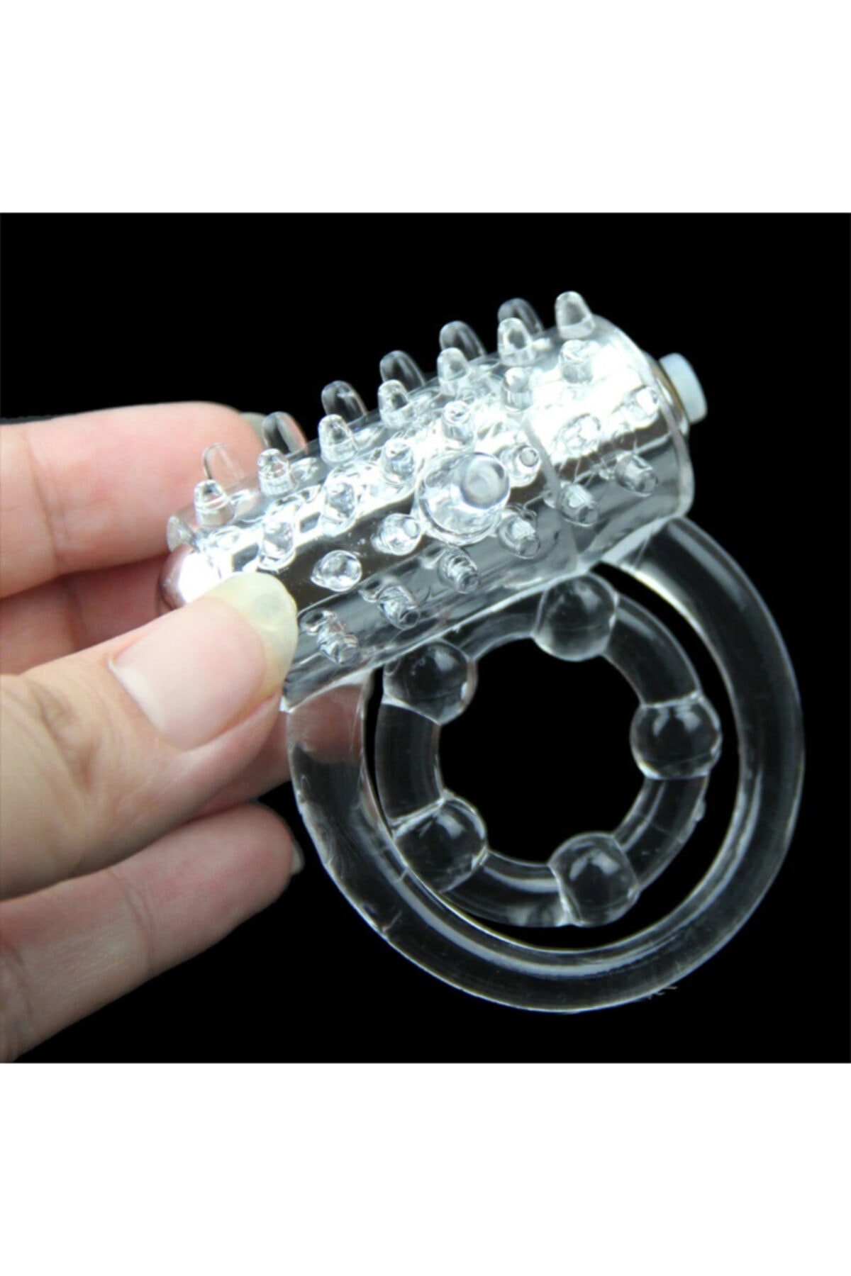 Güçlü Titreşimli Testis Tutacaklı Yumuşak Jel Dokuda Pilleri Değişebilen Penis Halkası