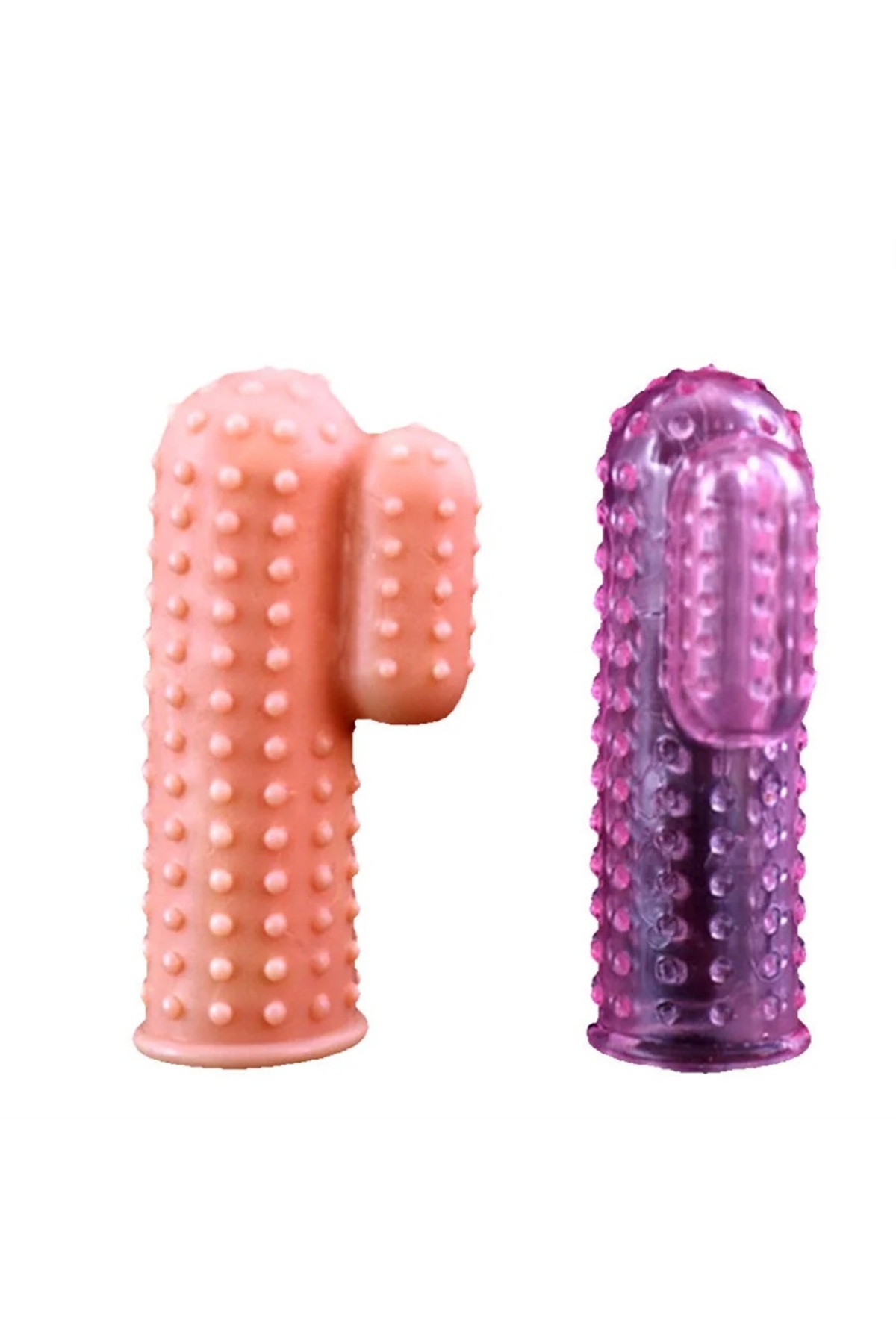 Orgazm G Noktası Uyarıcı Tırtıklı Güçlü Titreşimli Parmak Kılıfı