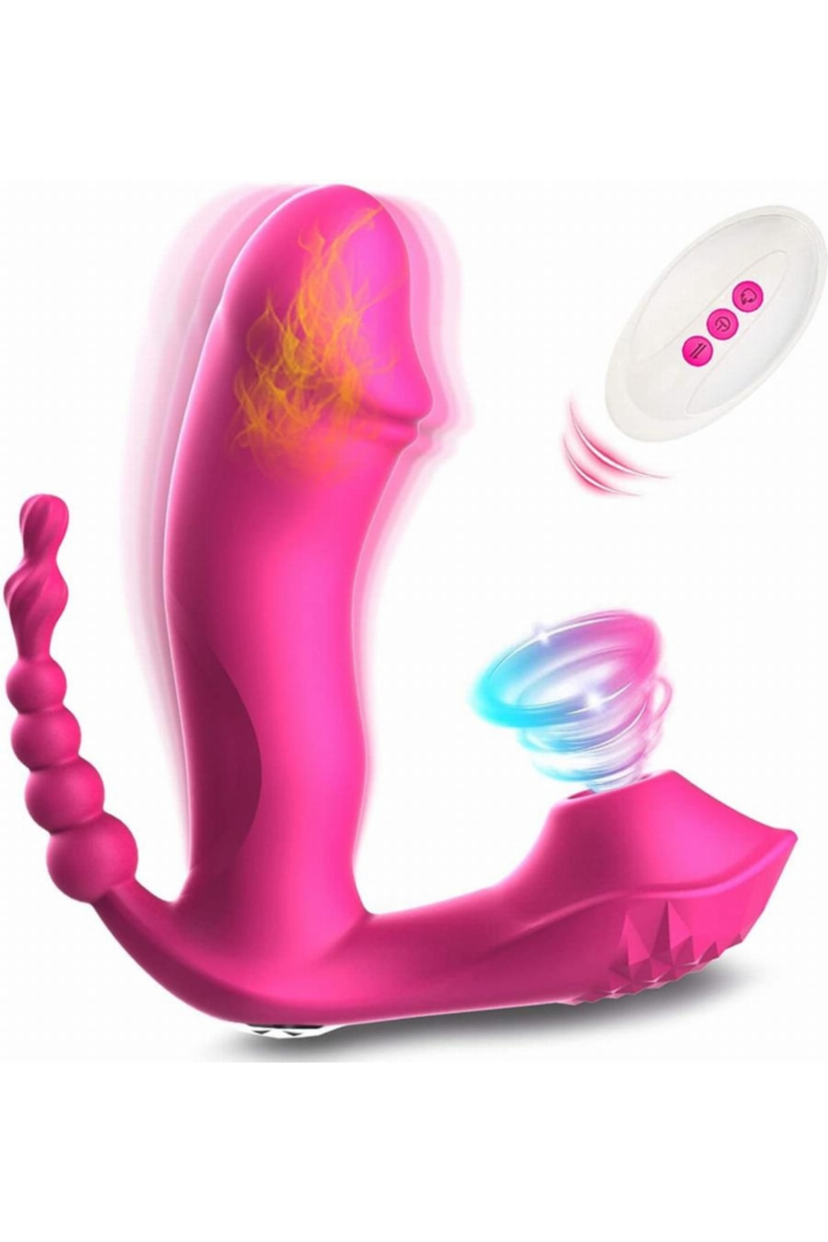 Yüksek Emiş Gücü Isıtmalı Soft Silikon 7 Mod Titreşim Şarjlı Klitoris Uyarıcılı Giyilebilen Vibratör