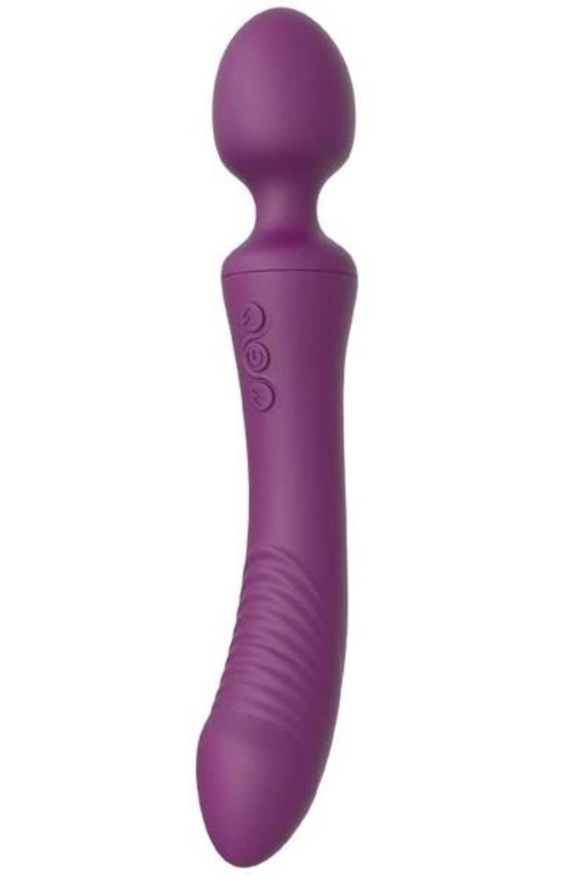 Çift Taraflı Masaj Ve Dildo Esnek Soft Silikon Dokuda Şarjlı 14 Mod Güçlü Titreşim Orgazm Vibratör