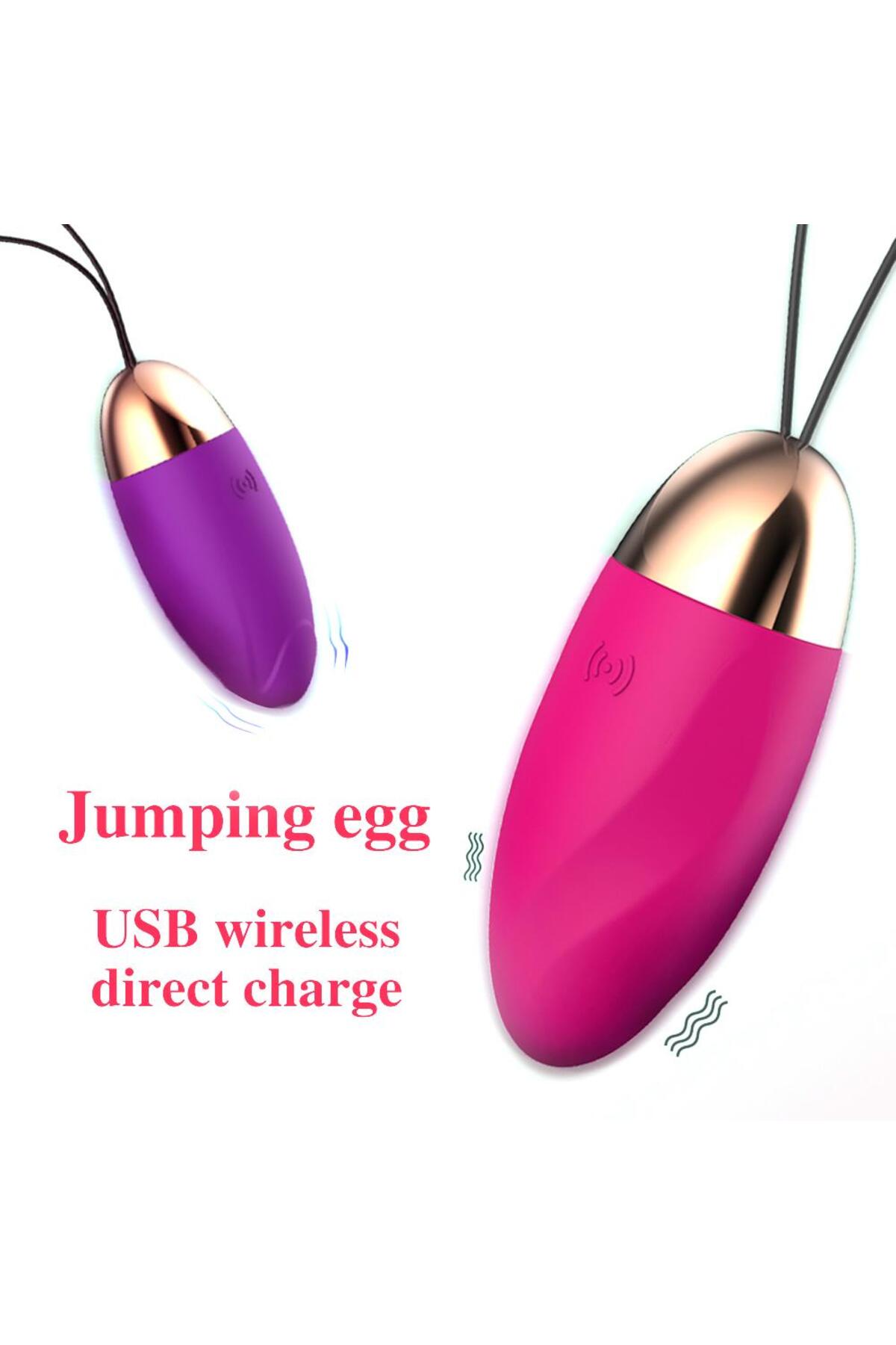 Usb Şarjlı 10 Farklı Titreşim Fonksiyonlu Soft Silikon Dokuda Masaj Orgazm Vajina Topu Zevk Vibratör