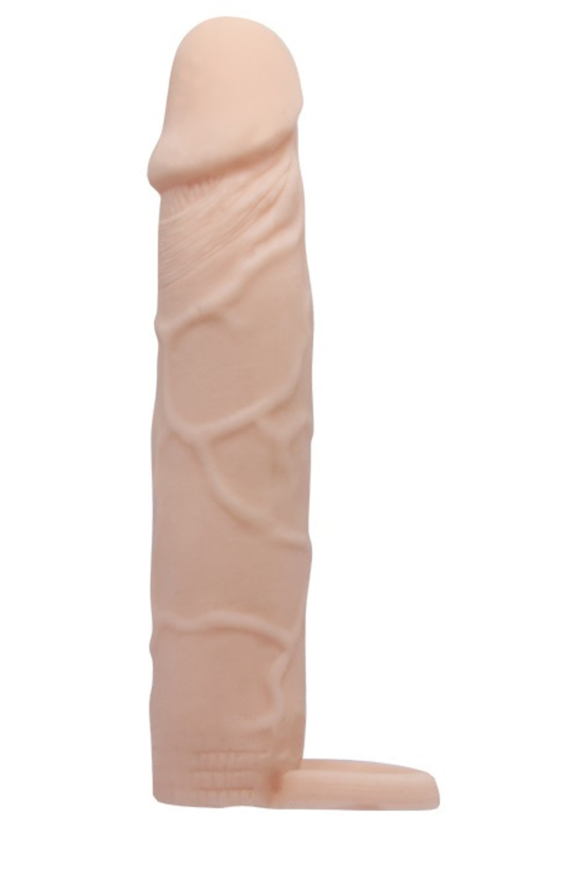6 Cm Dolgulu Testis Tutacaklı Et Dokusunda Uzatmalı Realistik Penis Kılıfı