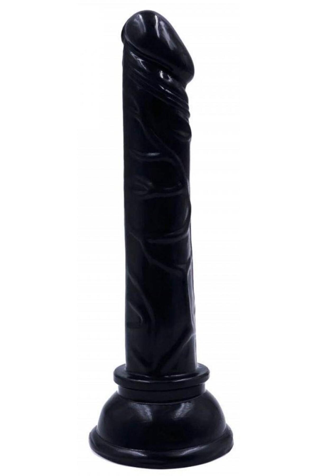 Gerçekçi Ten Hissiyatında Anal Ve Vajina Penis 14.5 Cm Güçlü Vantuzlu Realistik Siyah Dildo