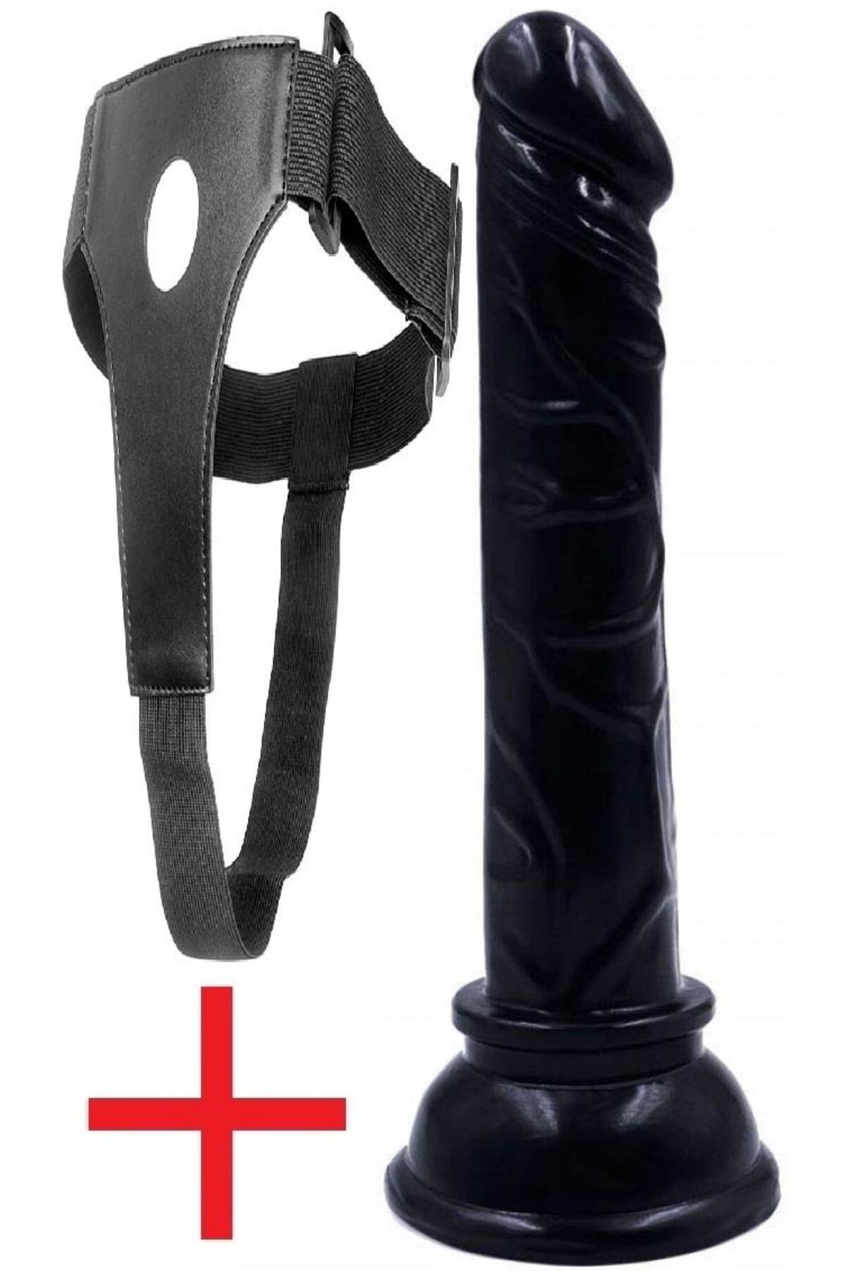 Belden Bağlamalı 14 Cm Anal Ve Vajina Gerçekçi Dokuda Kemerli Takma Realistik Penis Strapon Dildo