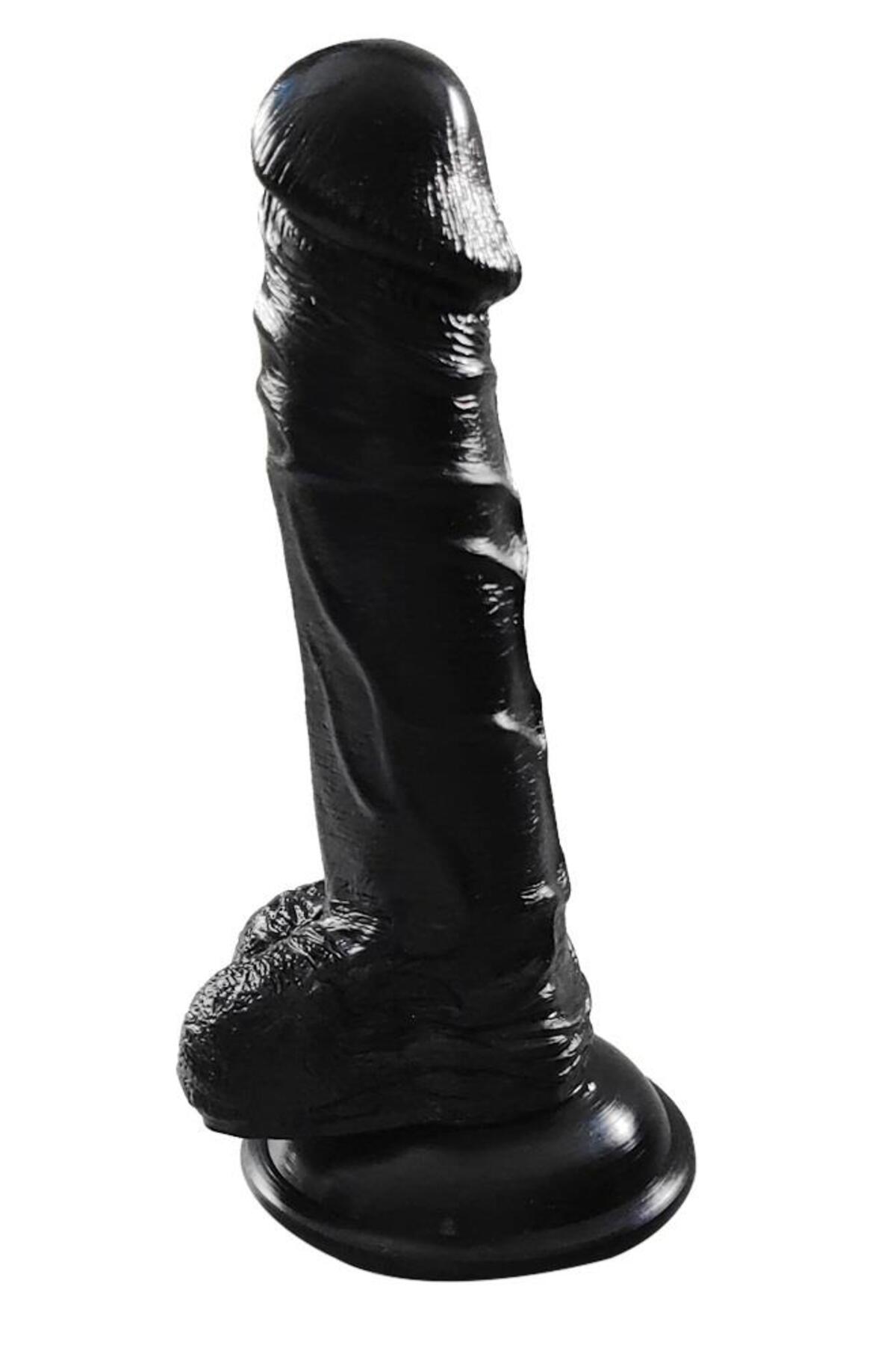 Ultra Gerçekçi Ten Dokusunda 20 Cm Güçlü Vantuzlu Zenci Süper Realistik Siyah Penis Dildo