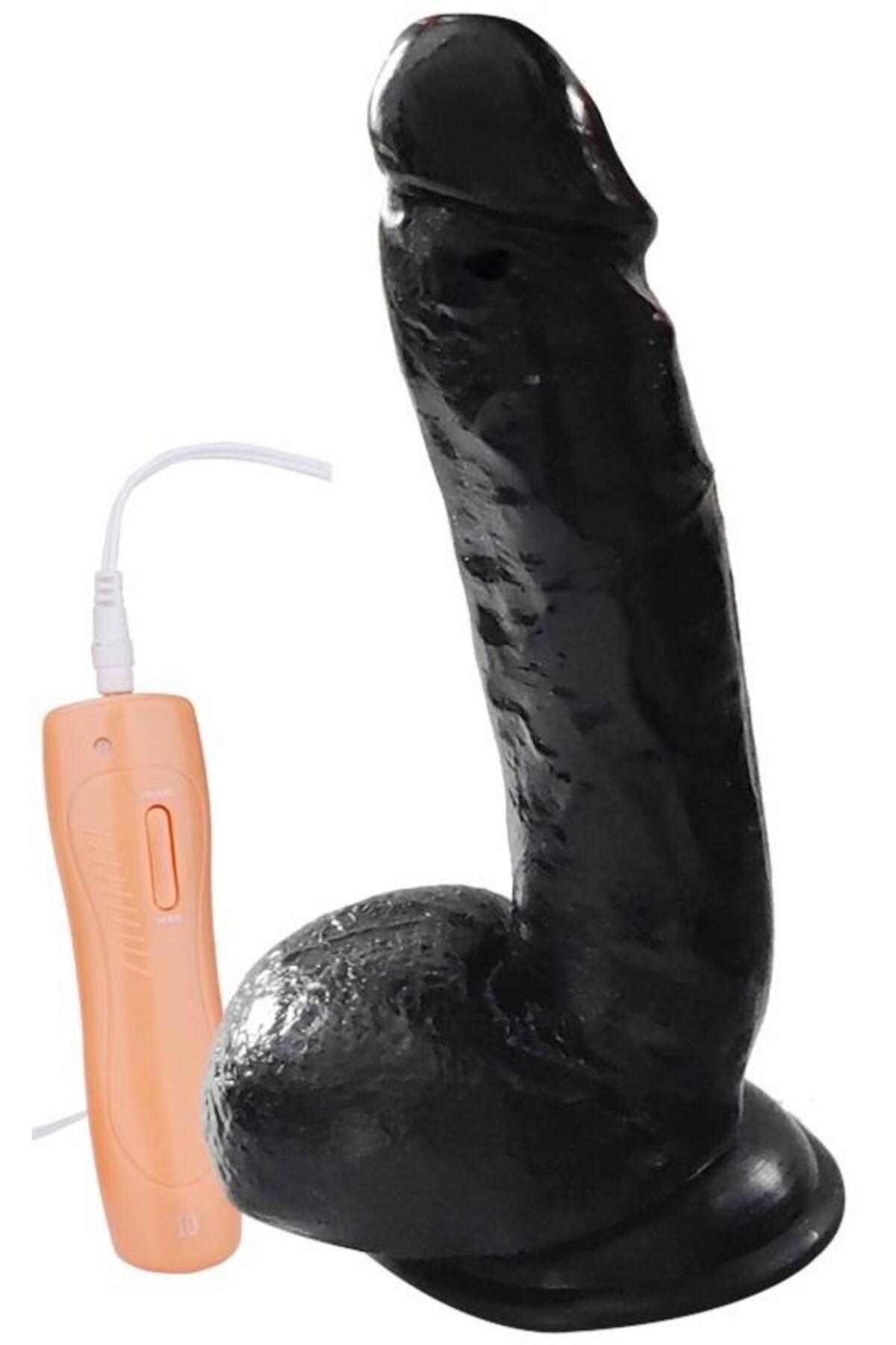 10 Farklı Titreşimli Penis Gerçekçi Yumuşak Doku 22 Cm Kalın Vantuzlu Realistik Vibratör Dildo