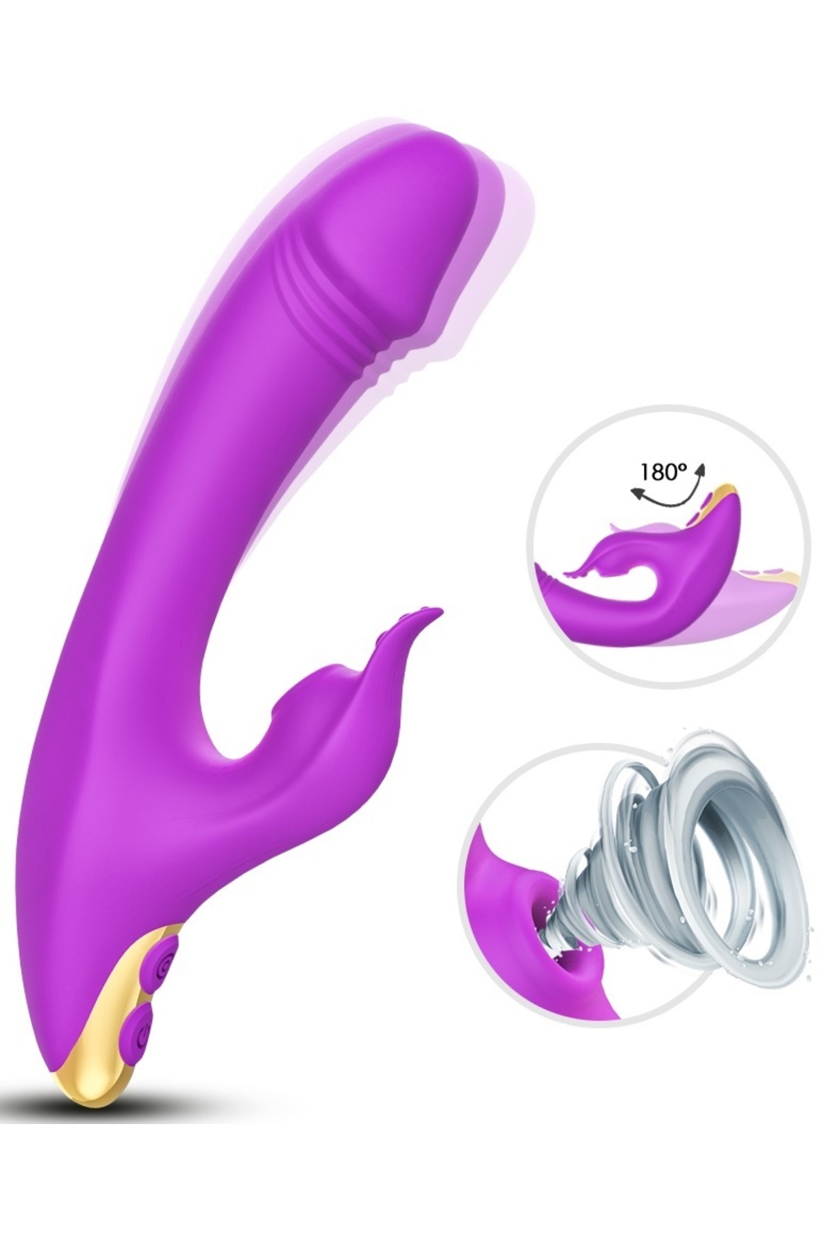Klitoris Emiş Güçlü Esnek Silikon Soft Doku Usb Şarjlı 9 Farklı Titreşim Teknolojik Rabbit Vibratör