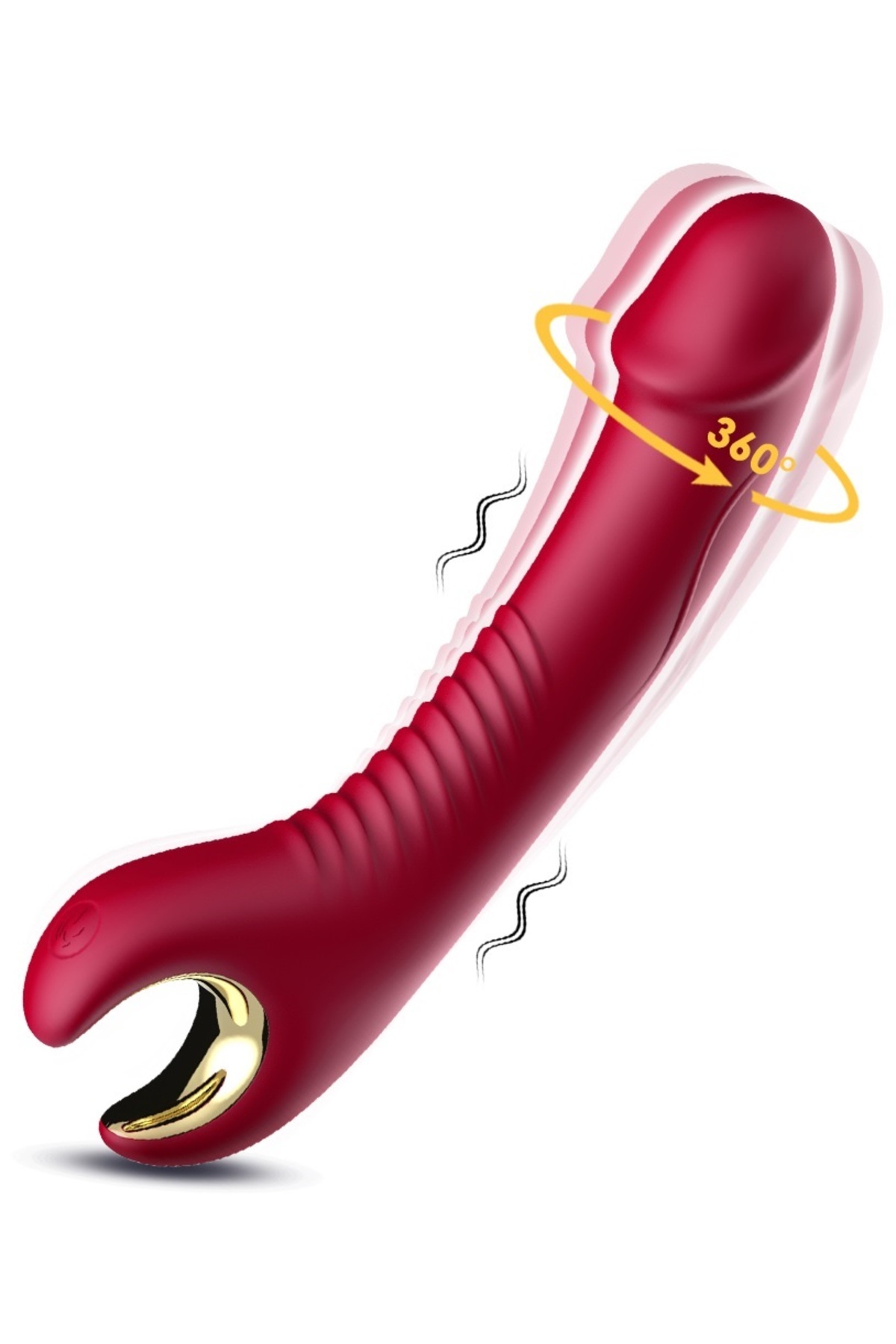 Isıtma Özellikli Oynar Başlıklı 9 Farklı Güçlü Titreşimli Soft Silikon Doku Teknolojik Vibratör